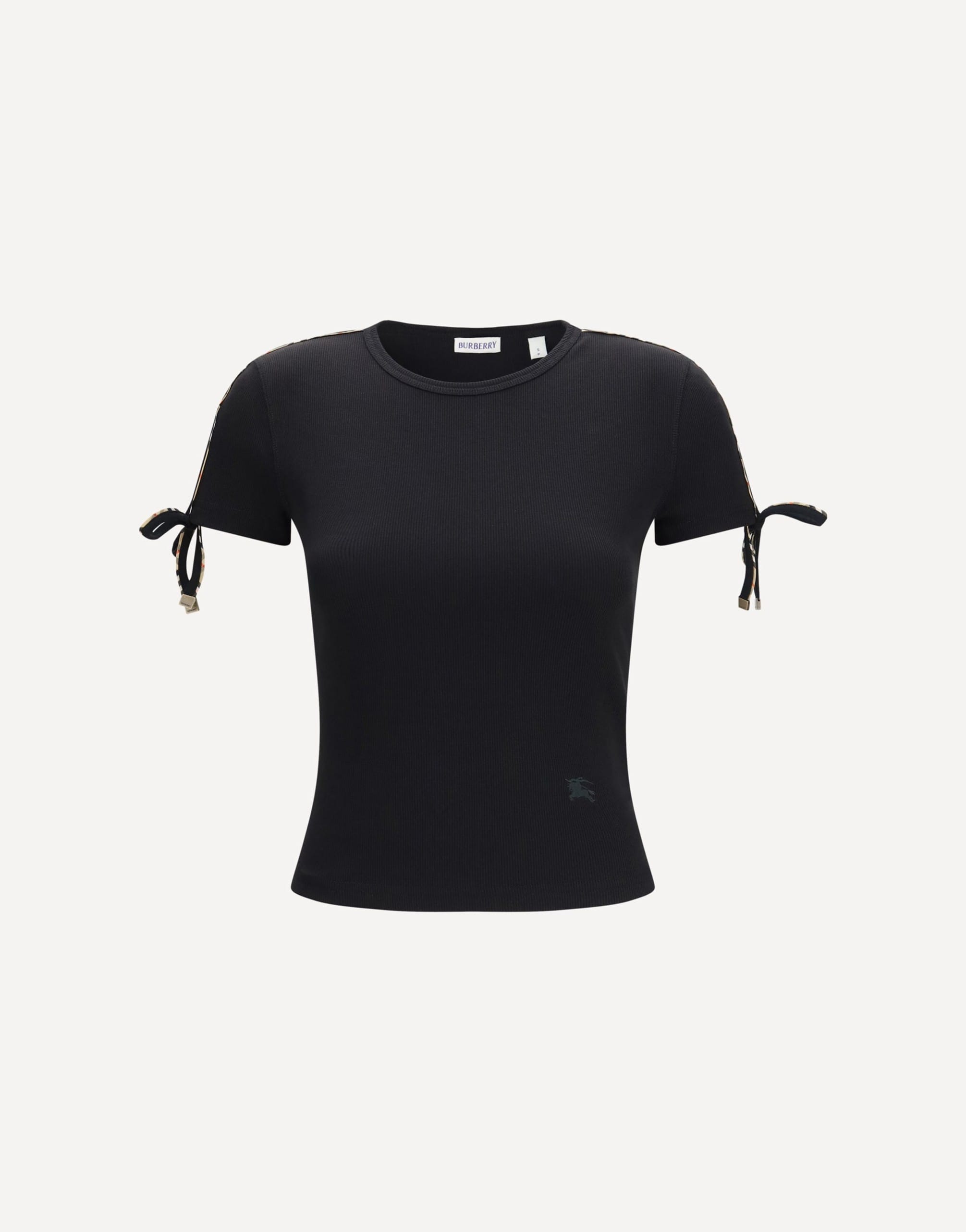 Burberry Burberry Cotton Lace-Detail Crew Neck T-Shirt