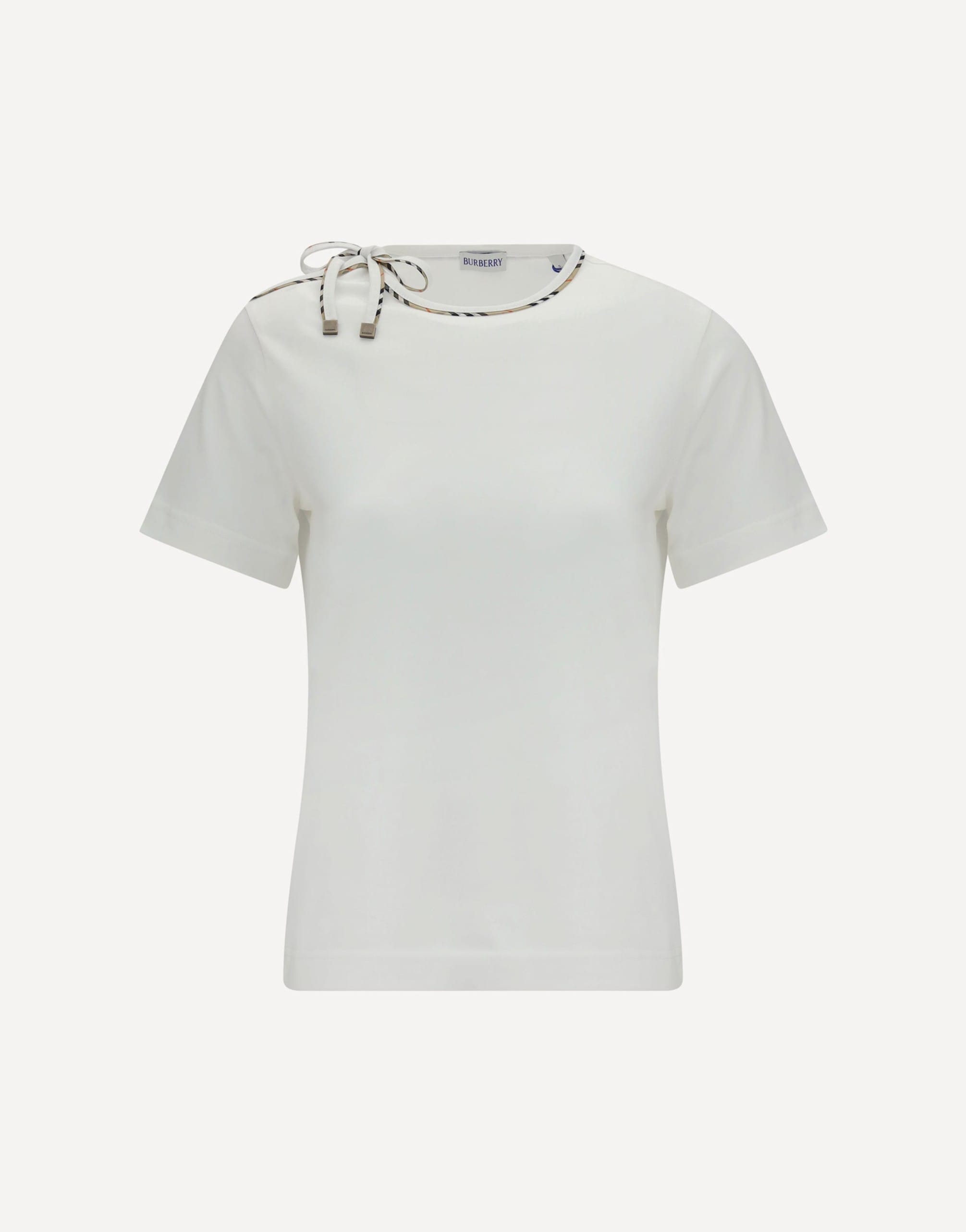 Burberry Burberry Cotton Lace-Detail Crewneck T-Shirt