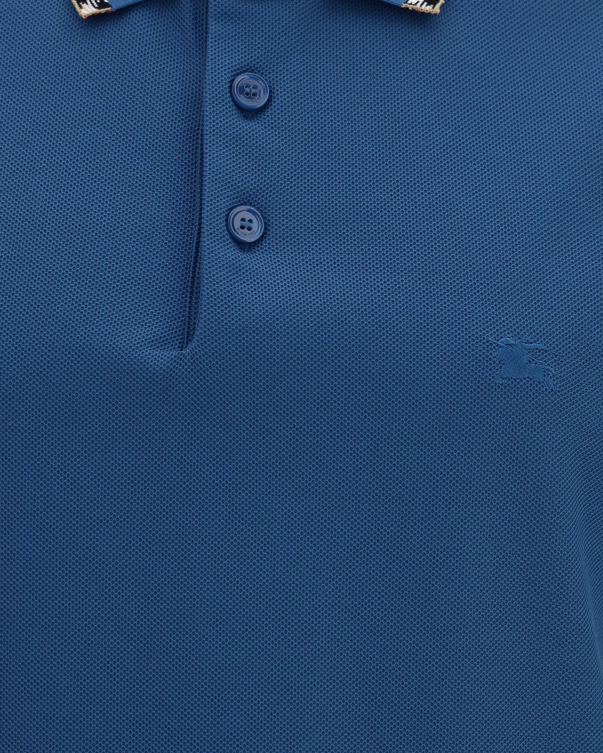 Burberry polo in cotone con finiture Check