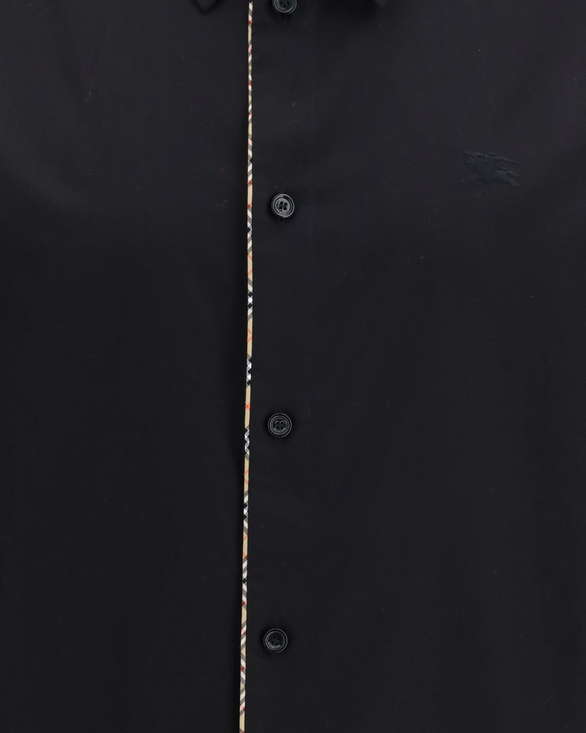 Burberry Burberry Cotton Shirt With Check Trims