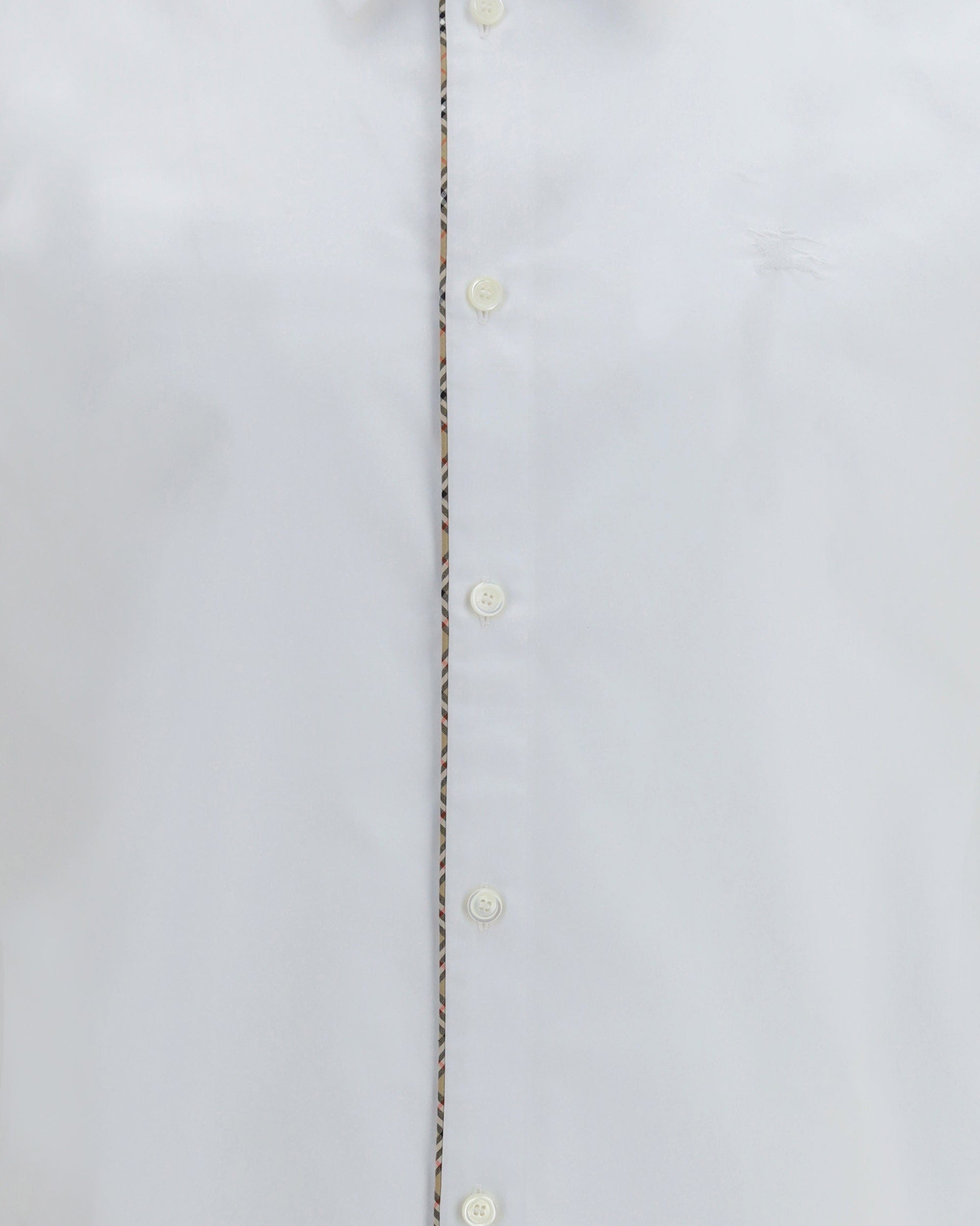 Burberry Burberry Cotton Shirt With Check Trims