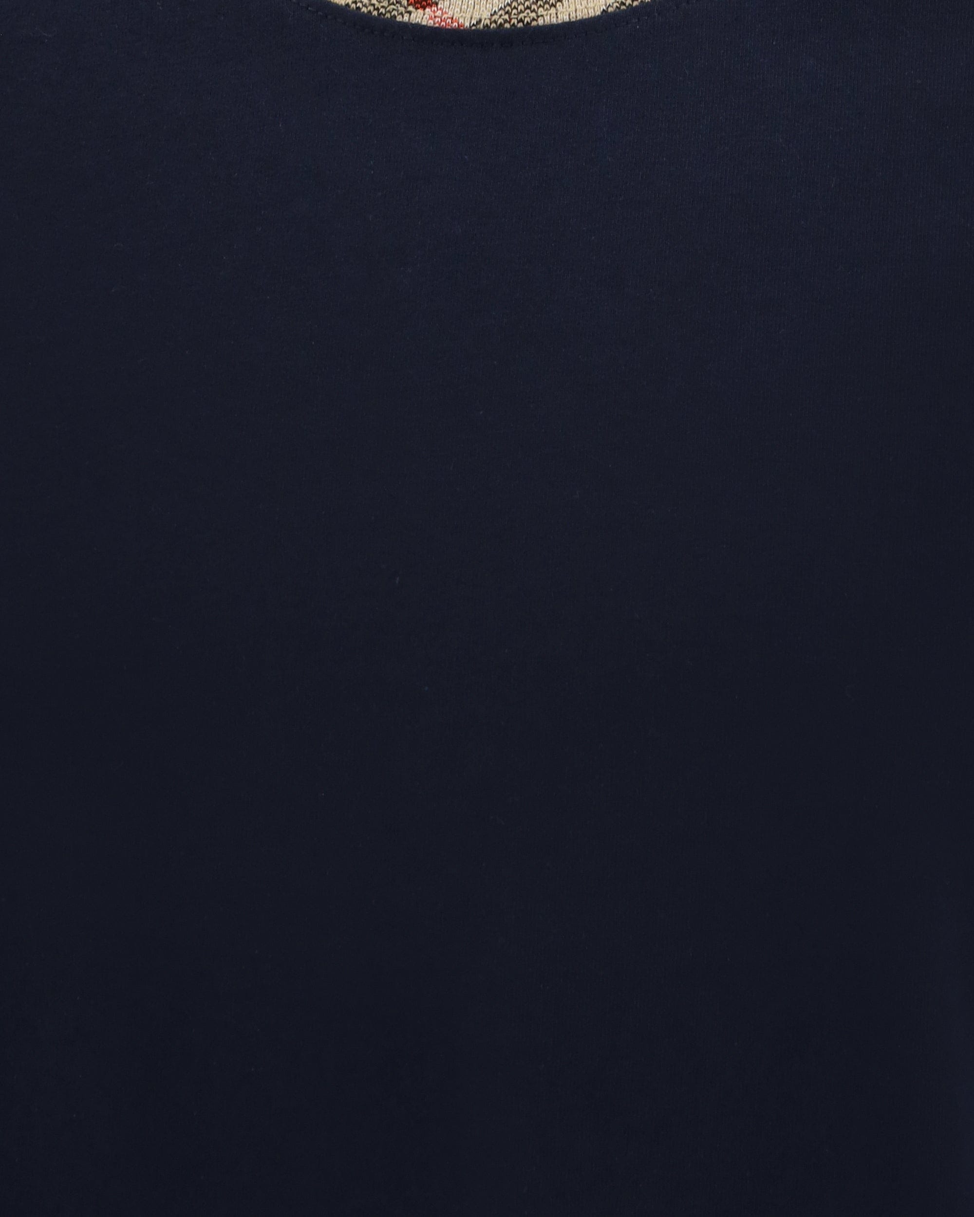 Burberry Cotton T-Shirt With Check Neckline