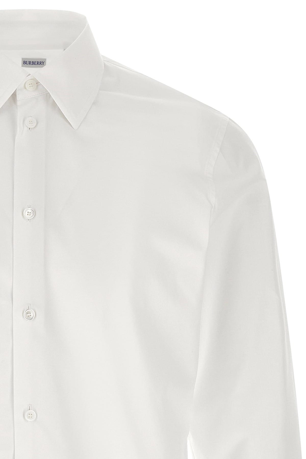 Burberry Burberry Embroidered Cotton Poplin Shirt