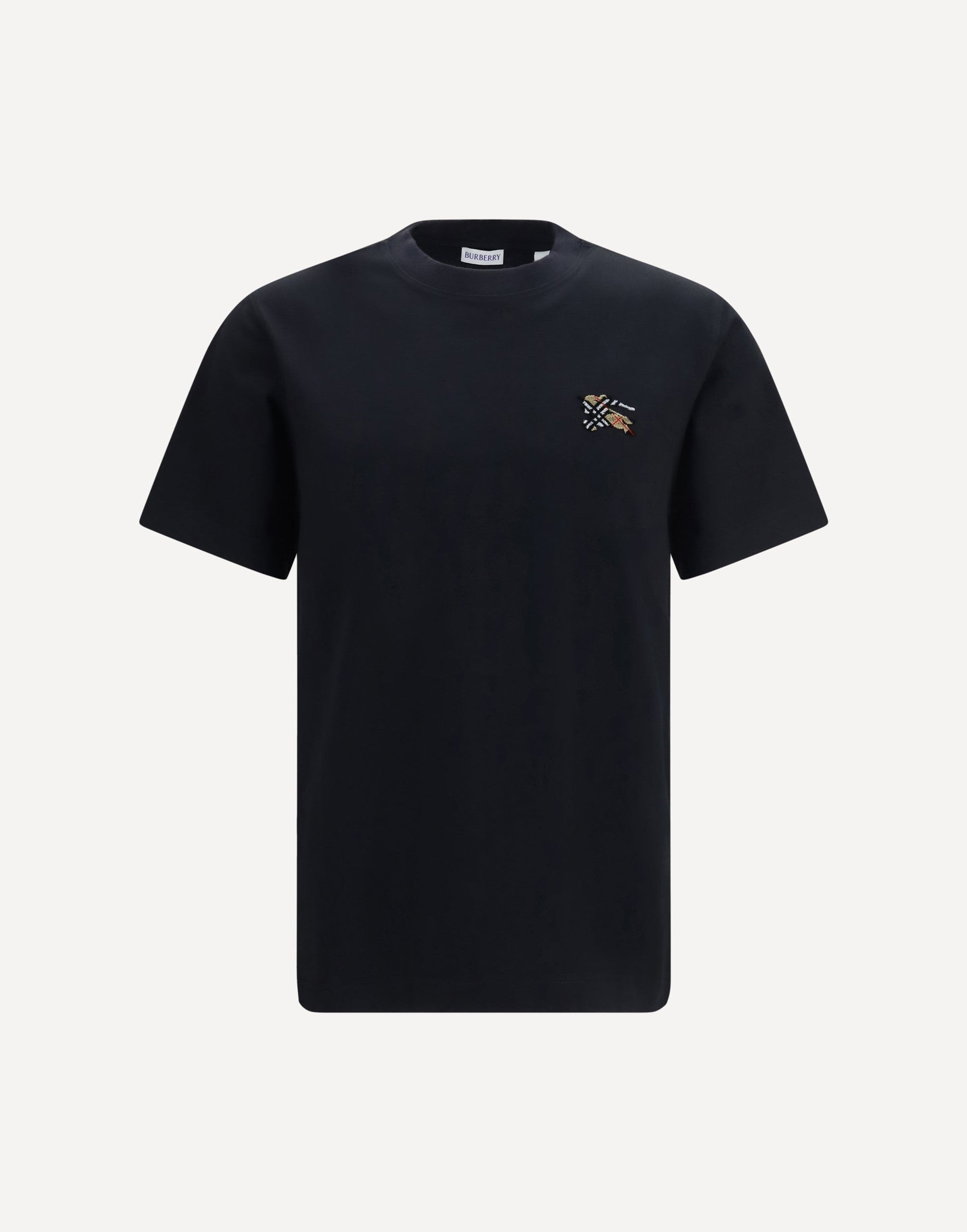 Burberry Embroidered Logo Cotton T-Shirt