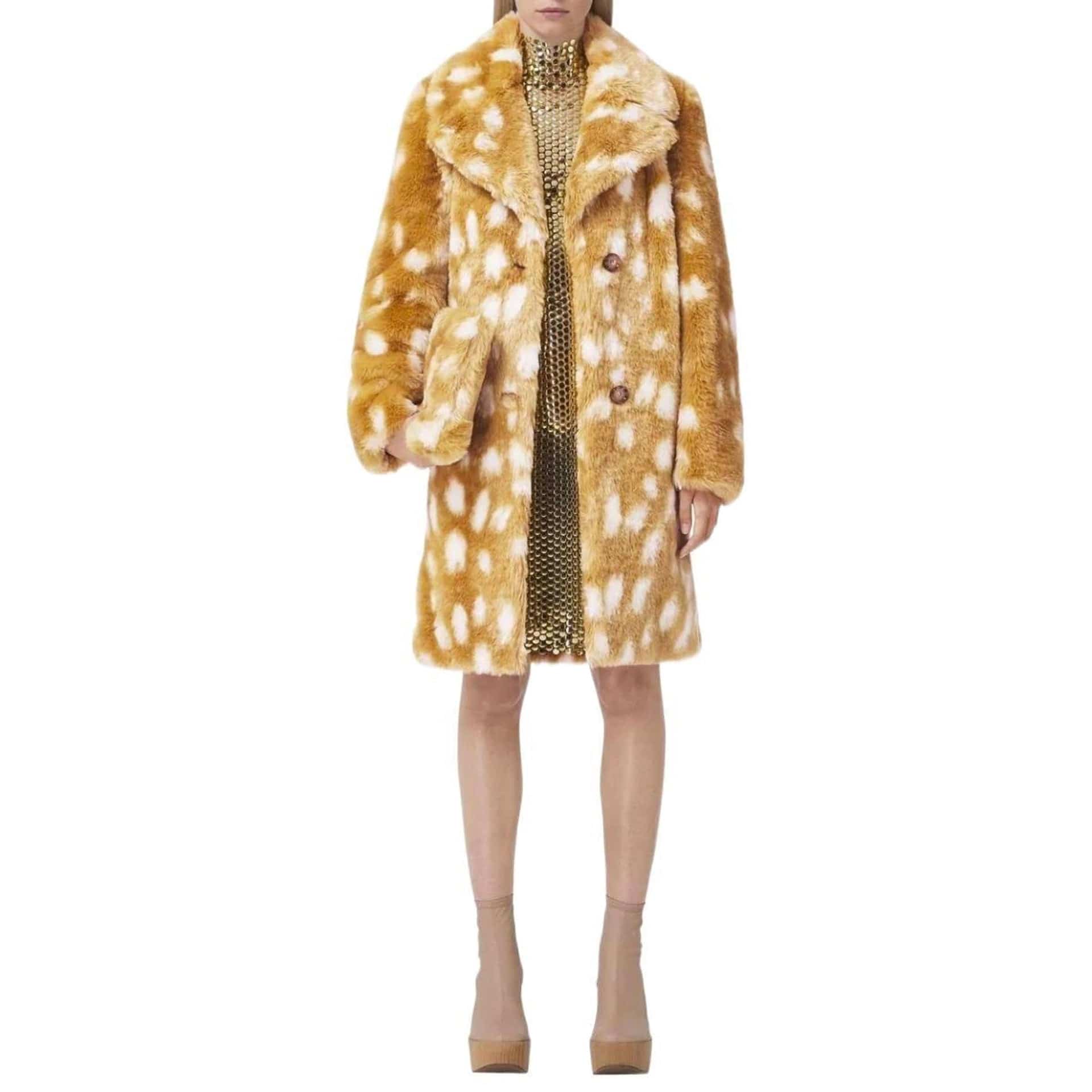 Faux Fur Lambskin Coat - alternate view