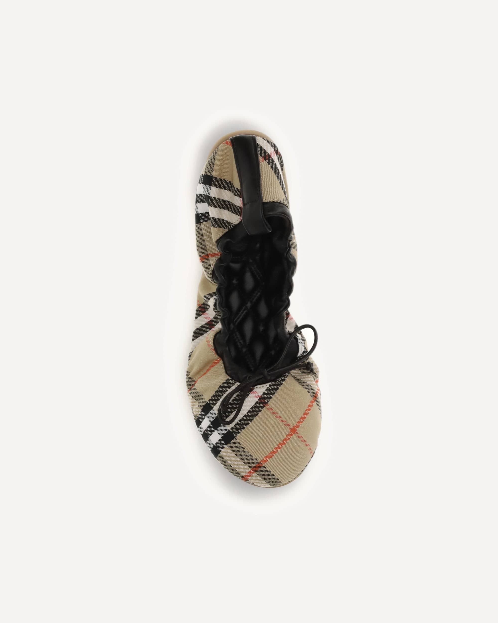 Burberry Fawn Check Ballerinas