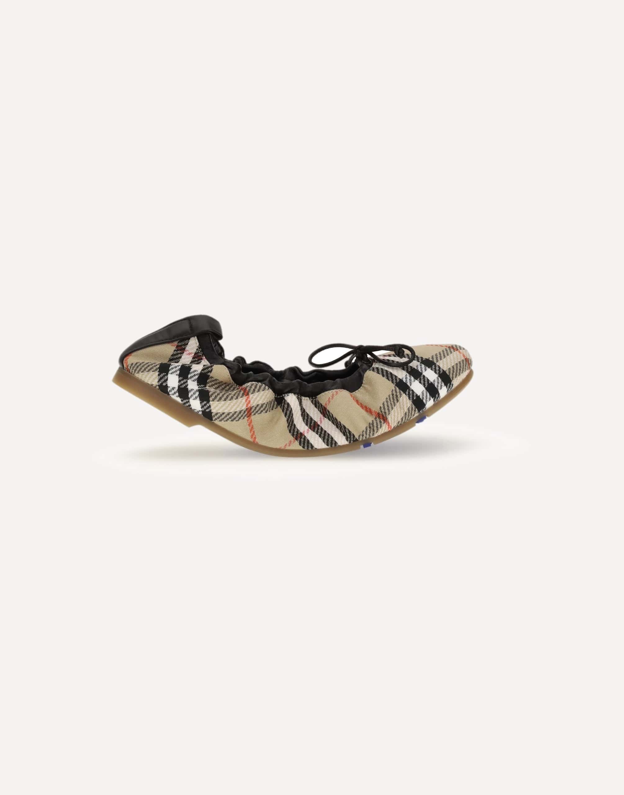 Burberry Fawn Check Ballerinas