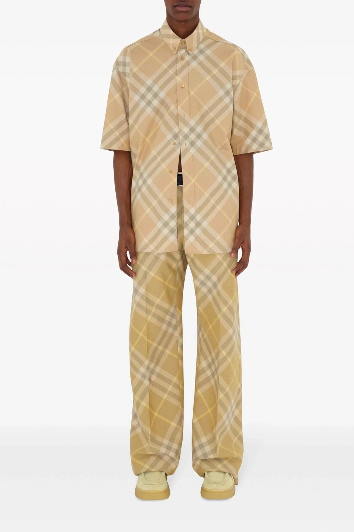 Burberry Burberry Logo Embroidery Check Shirt