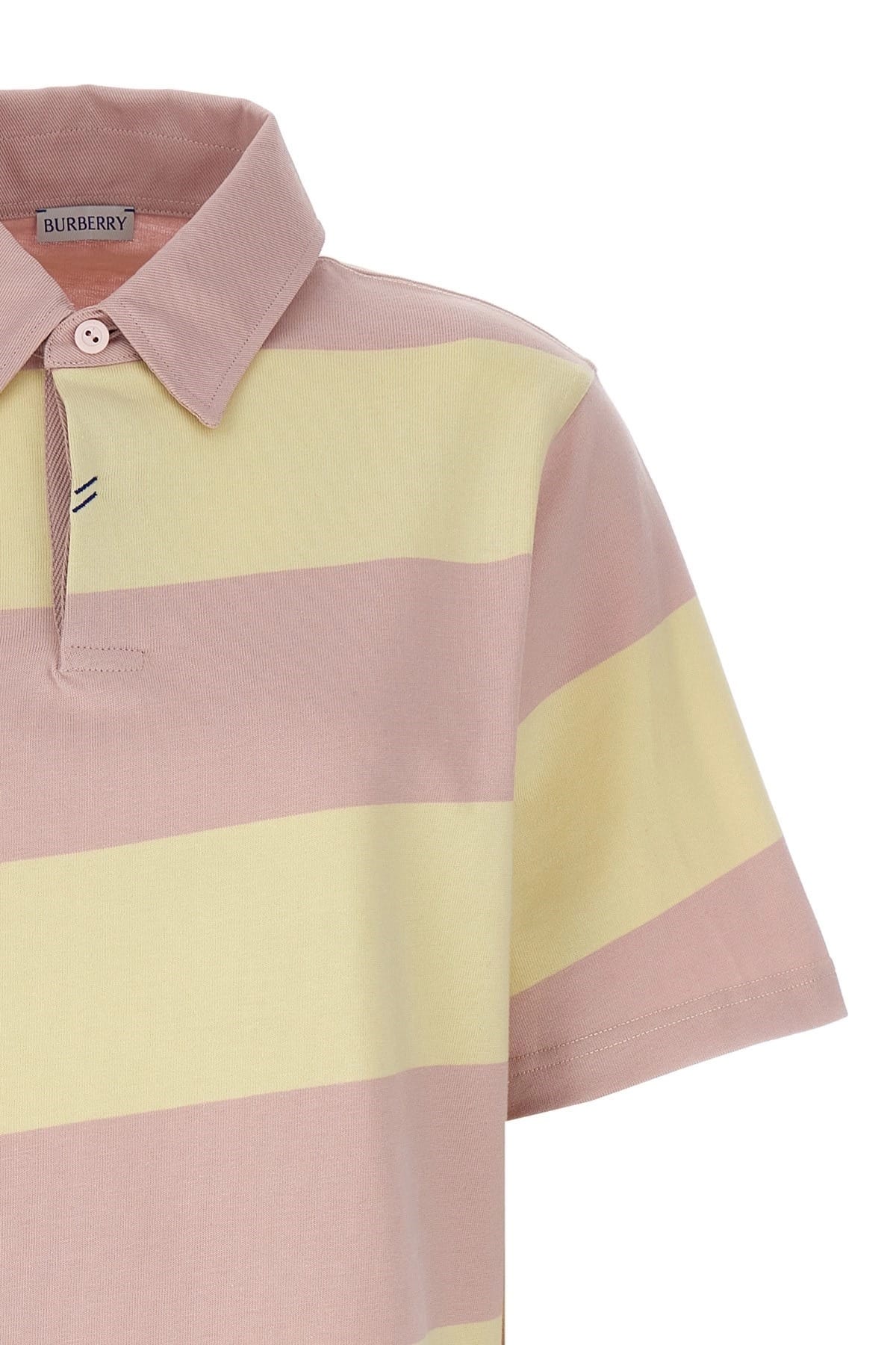 Burberry Burberry Logo Striped Polo Shirt