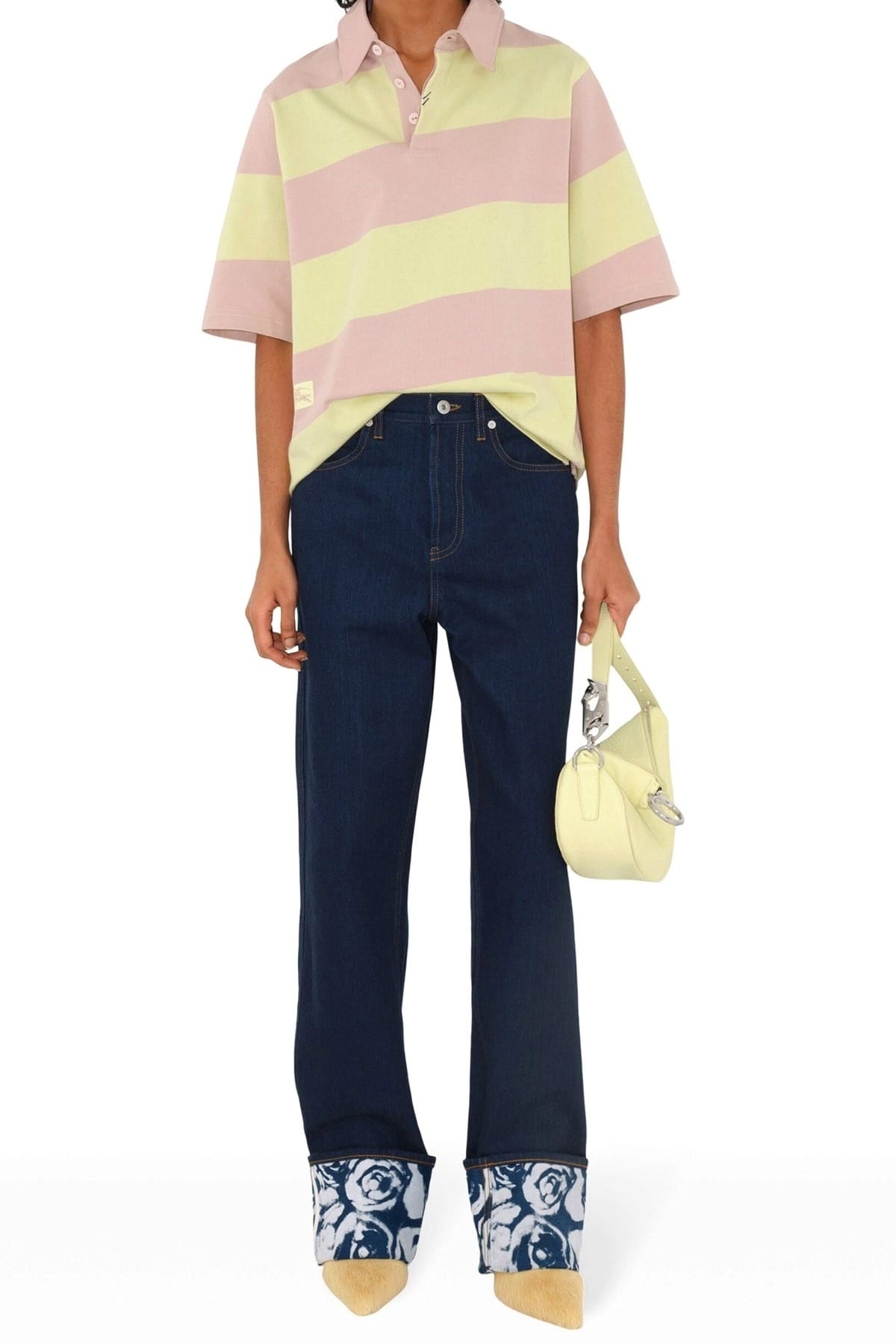 Burberry Burberry Logo Striped Polo Shirt