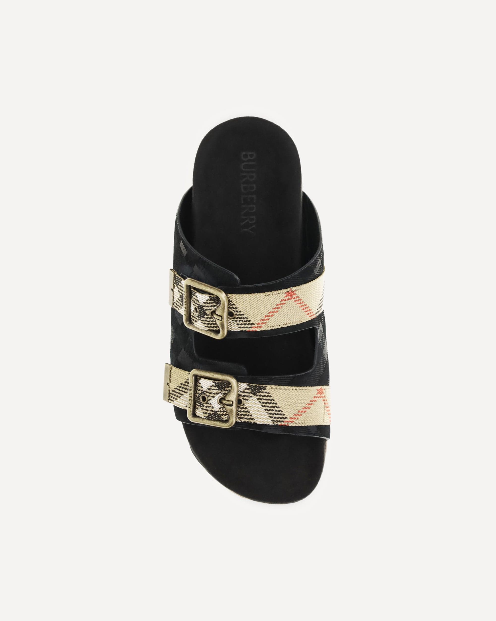 Burberry Logo Suede Slides