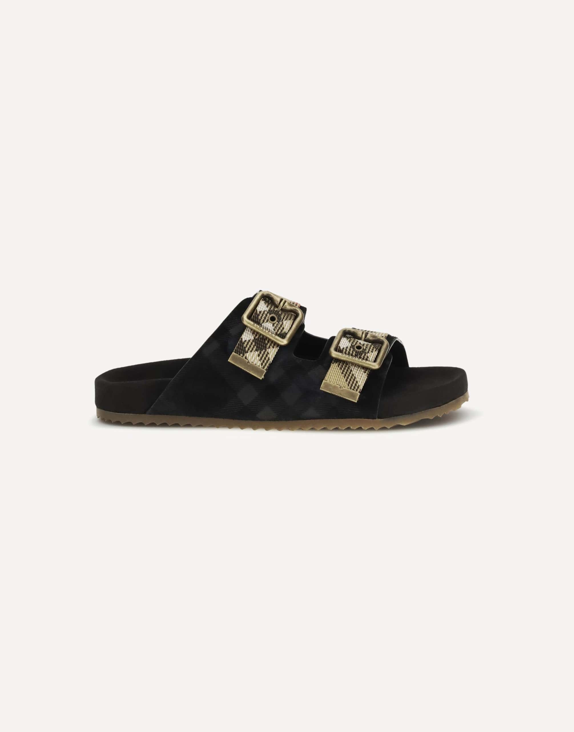 Burberry Logo Suede Slides