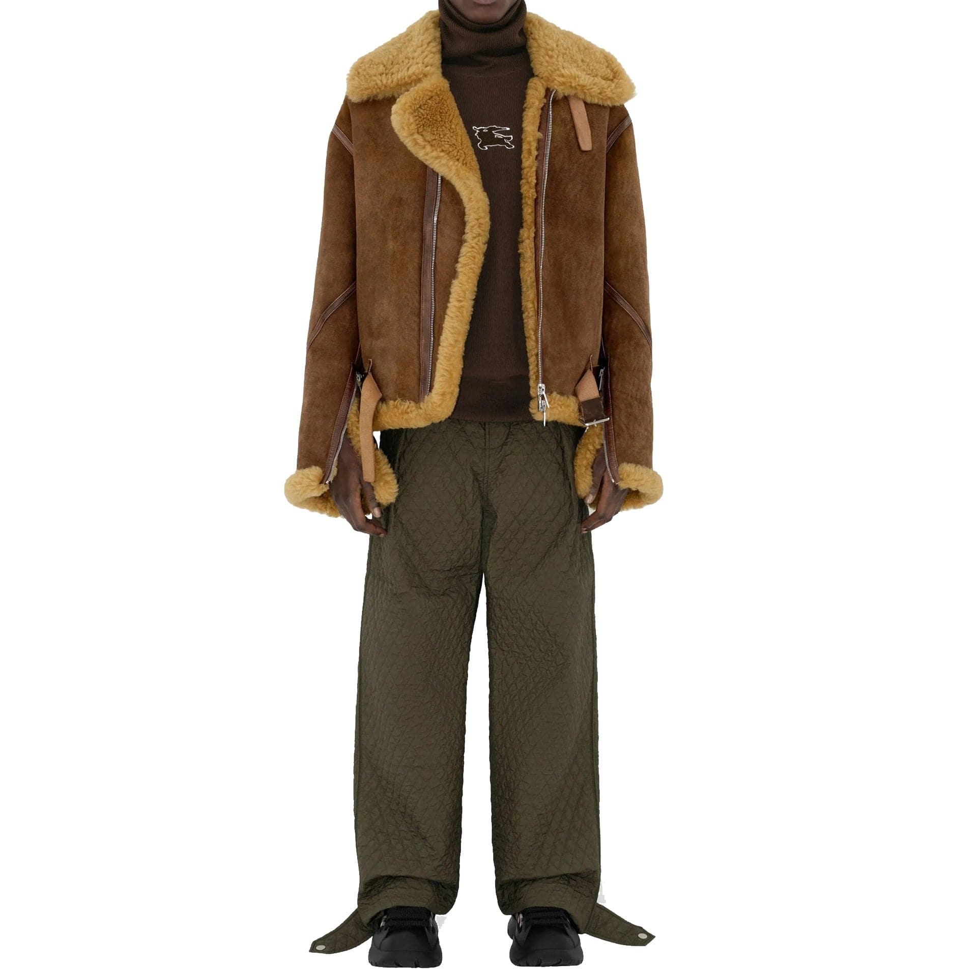 Burberry Quilted Pleated Pants