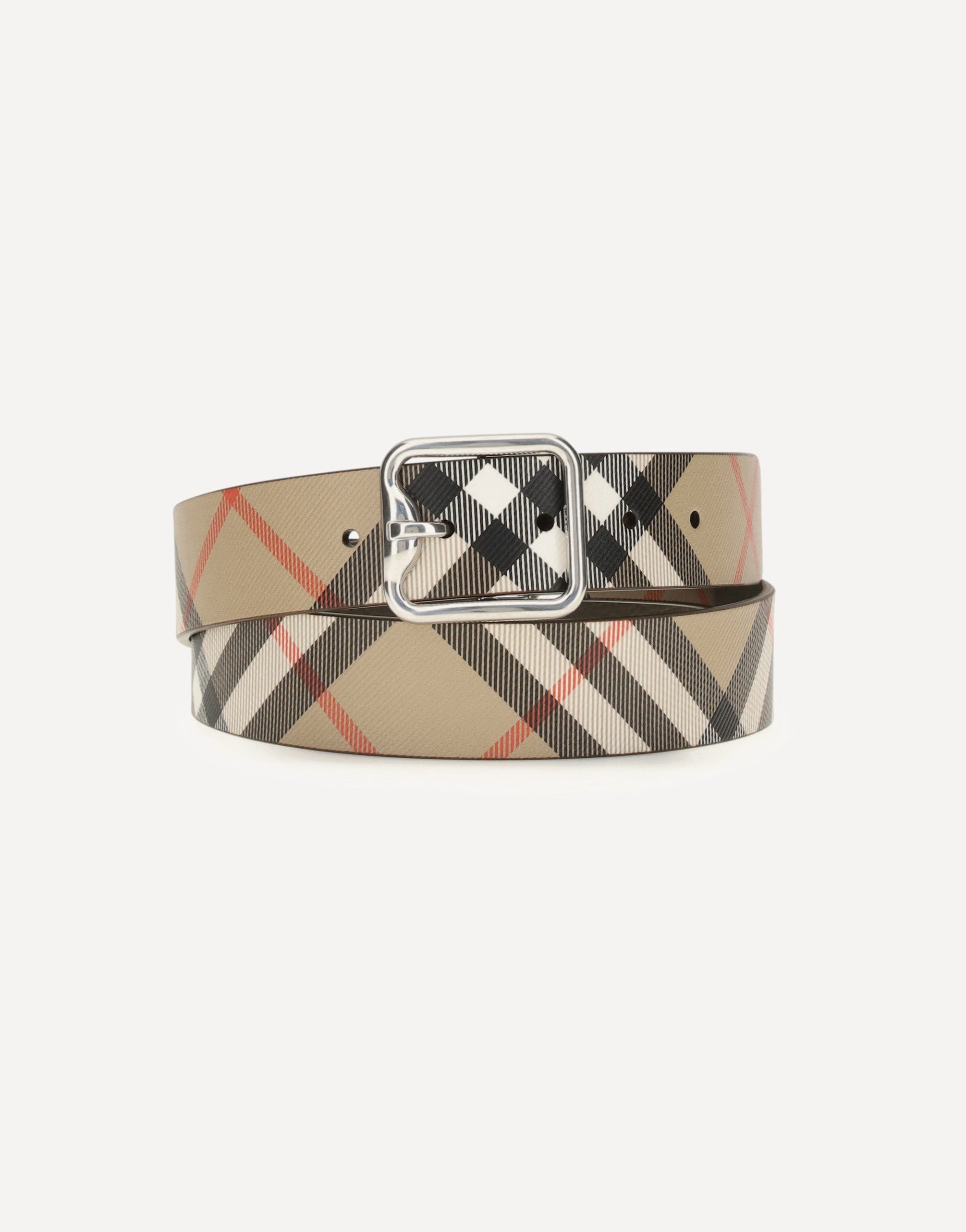 Burberry 리버서블 버클 체크 벨트
