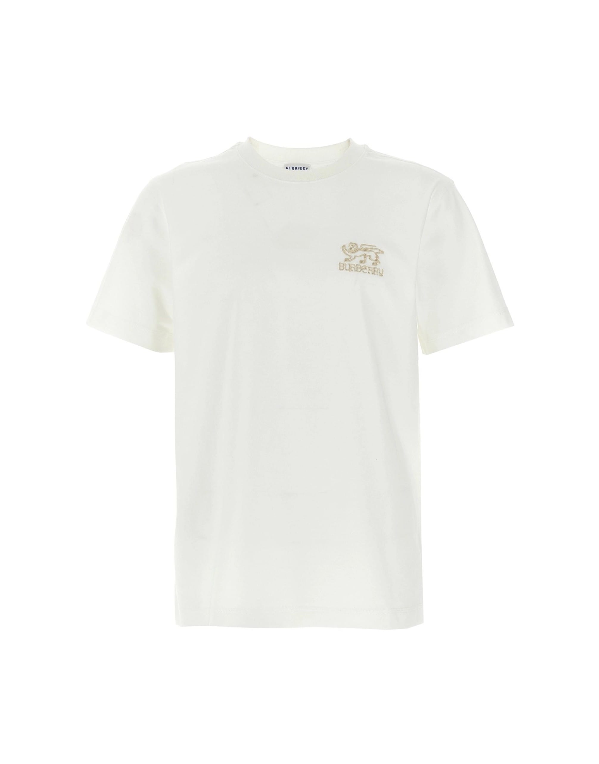 Burberry Burberry SP25 Logo Embroidered T-Shirt