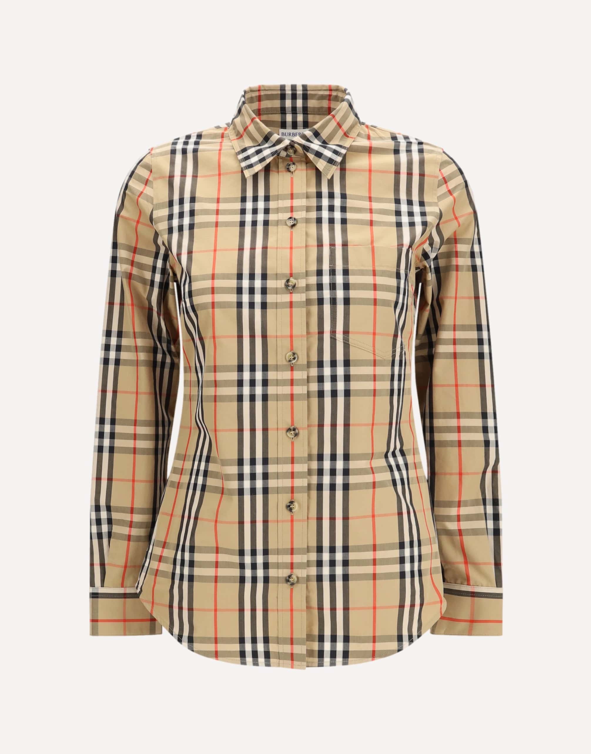 Burberry Stretch Cotton Check Shirt