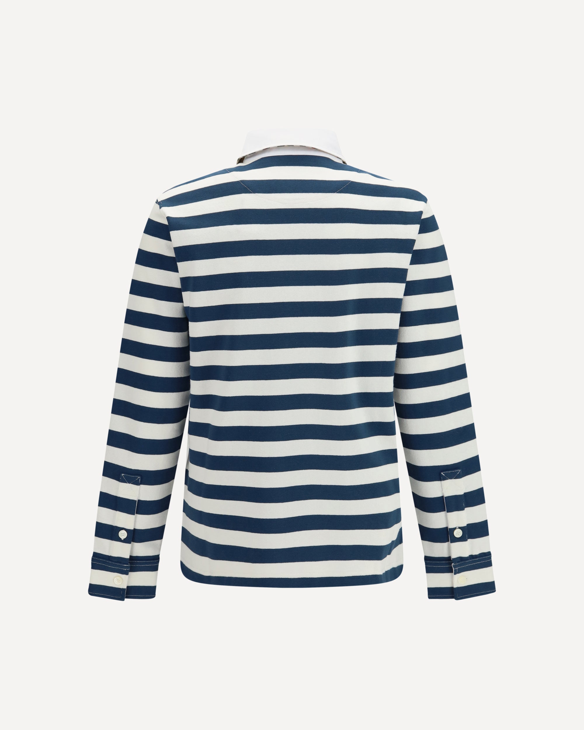 トップス Burberry Stripe Long Sleeves Burberry Striped Long-Sleeve Cotton Polo | Sendegaro