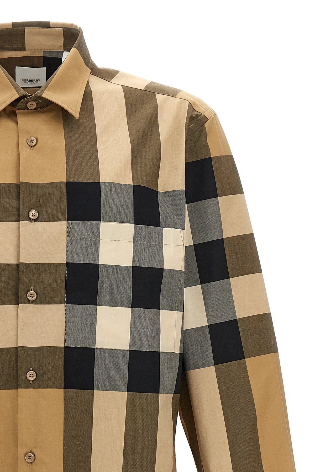 قميص Burberry Summerton بنقشة مربعات من القطن