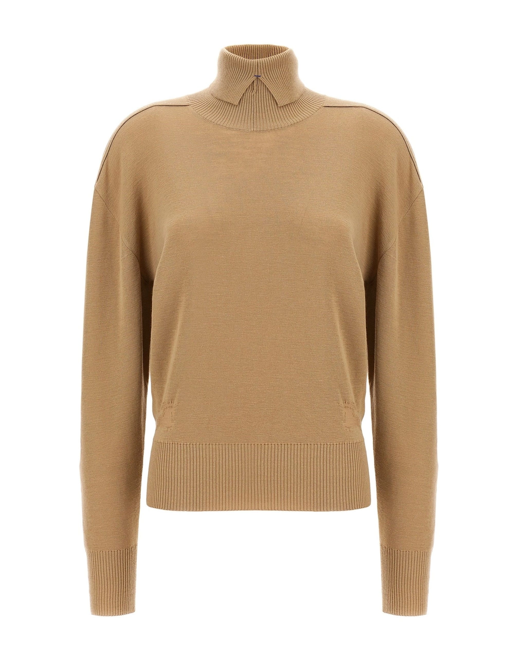 Burberry Burberry Turtle-Neck Logo Intarsia Sweater