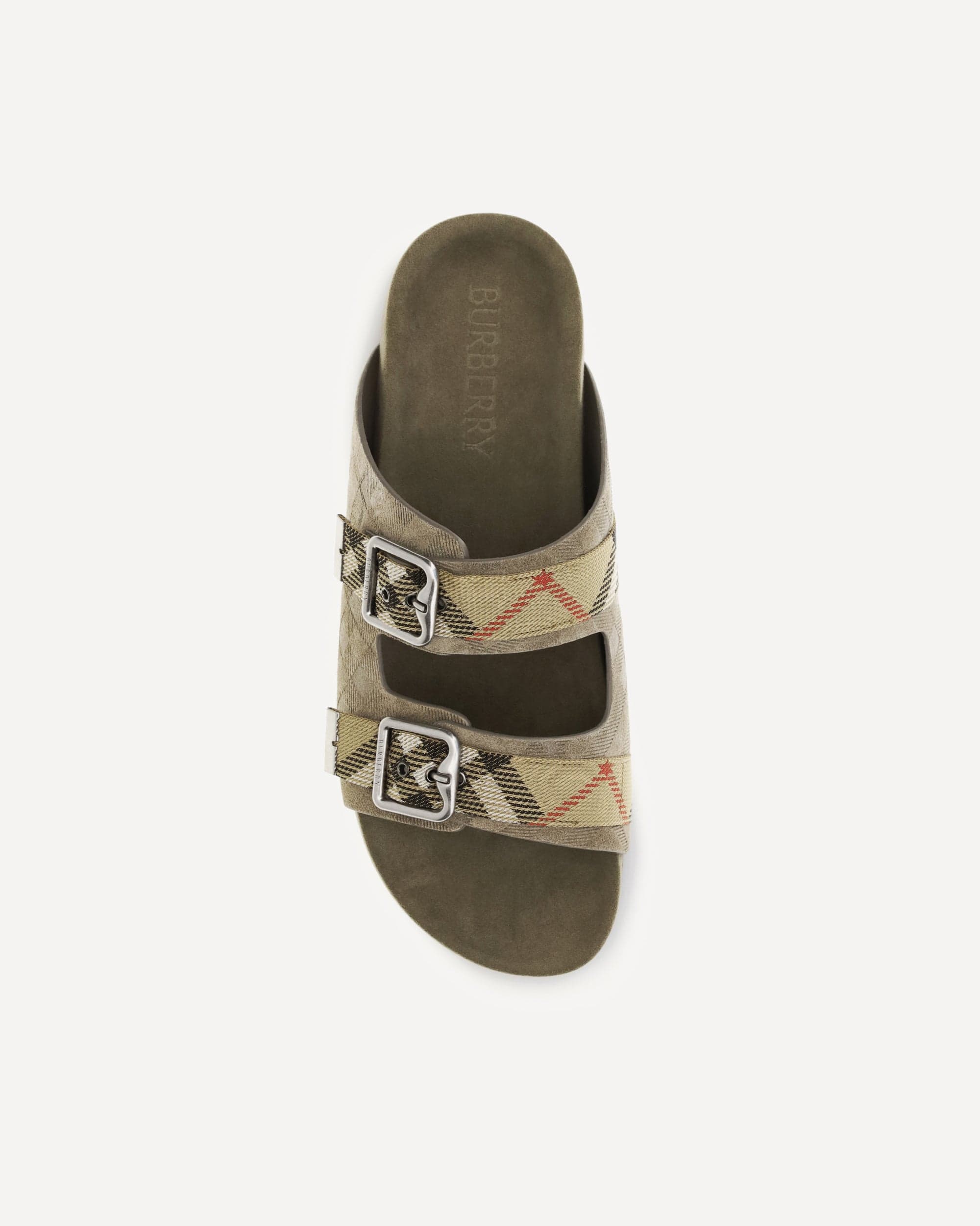 Burberry Urchin Suede Check Sandals