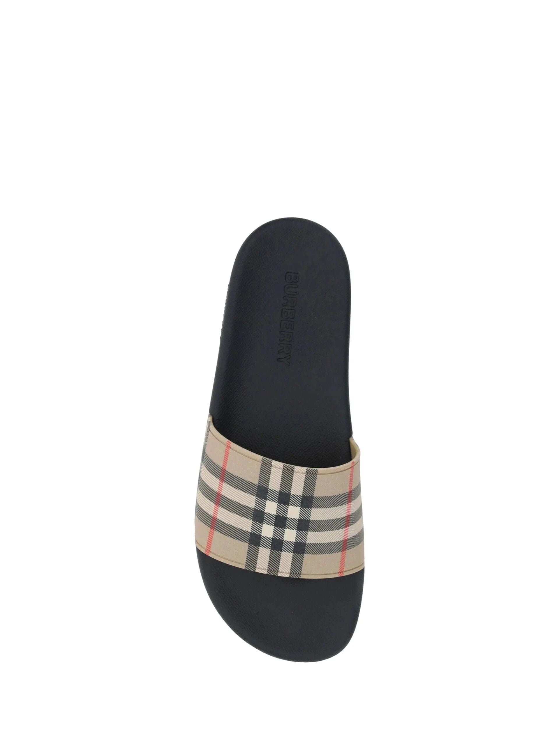 Burberry vintage slides Burberry Vintage Check Sliced Print Sliders Black Check | ONU main image 3