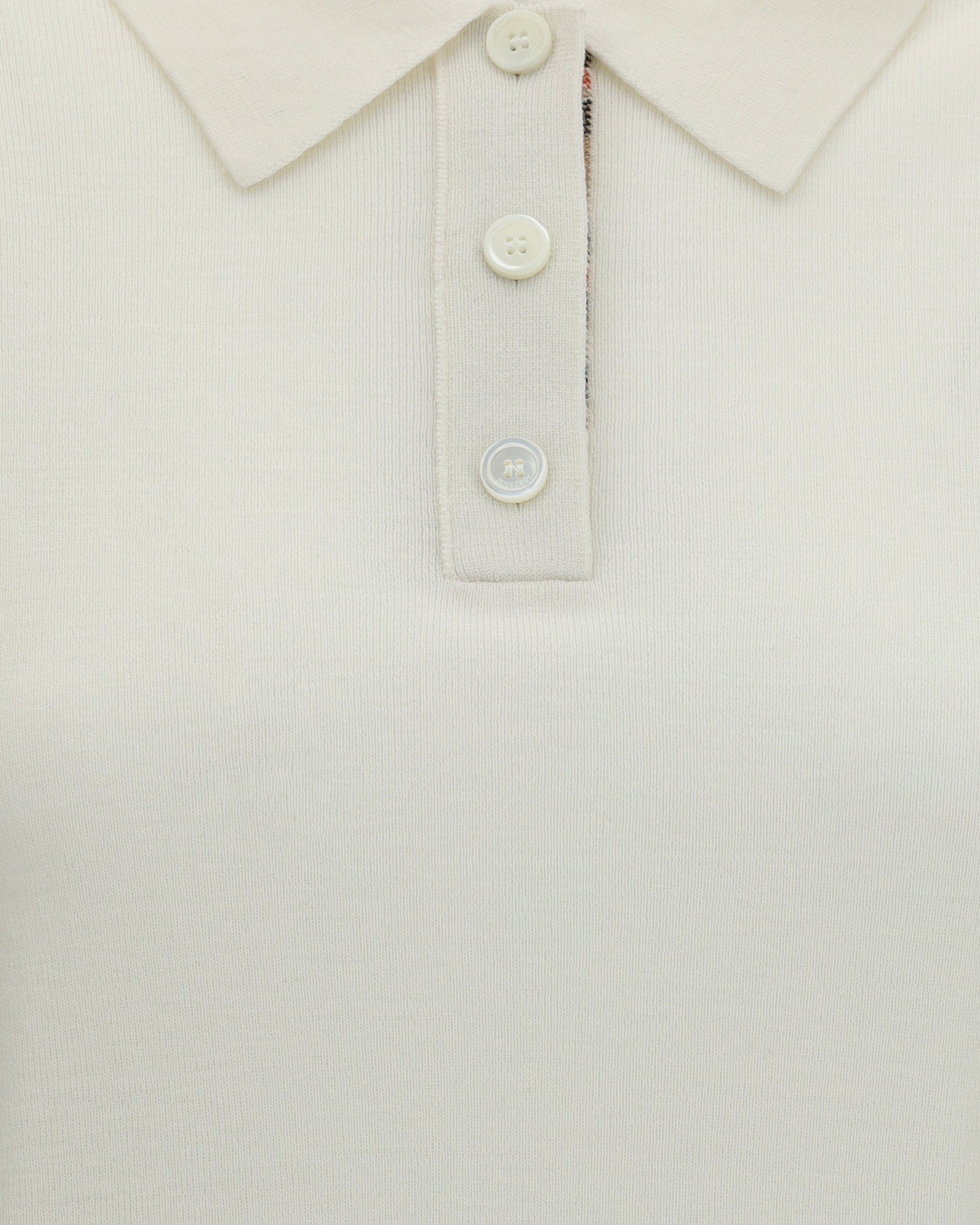 Burberry Burberry Wool Polo With Knitted Check Placket