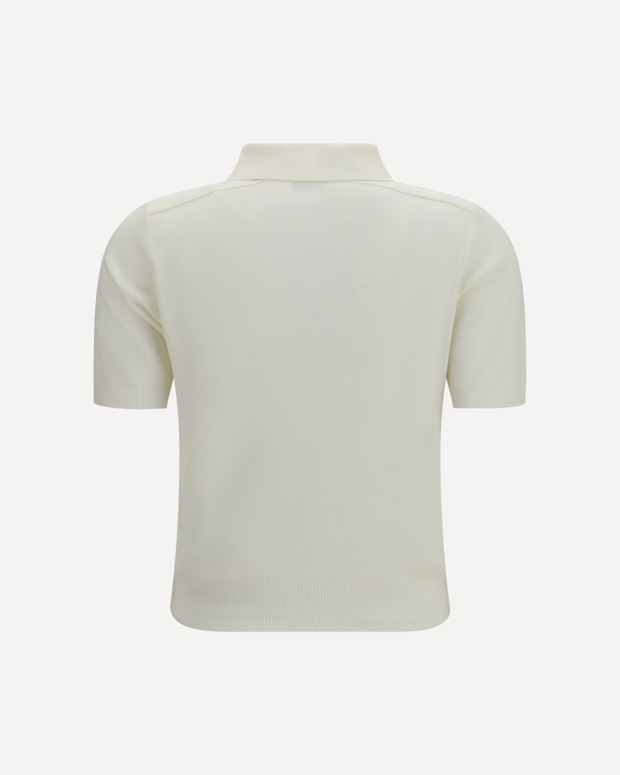 Burberry Wool Polo With Knitted Check Placket - alternate view
