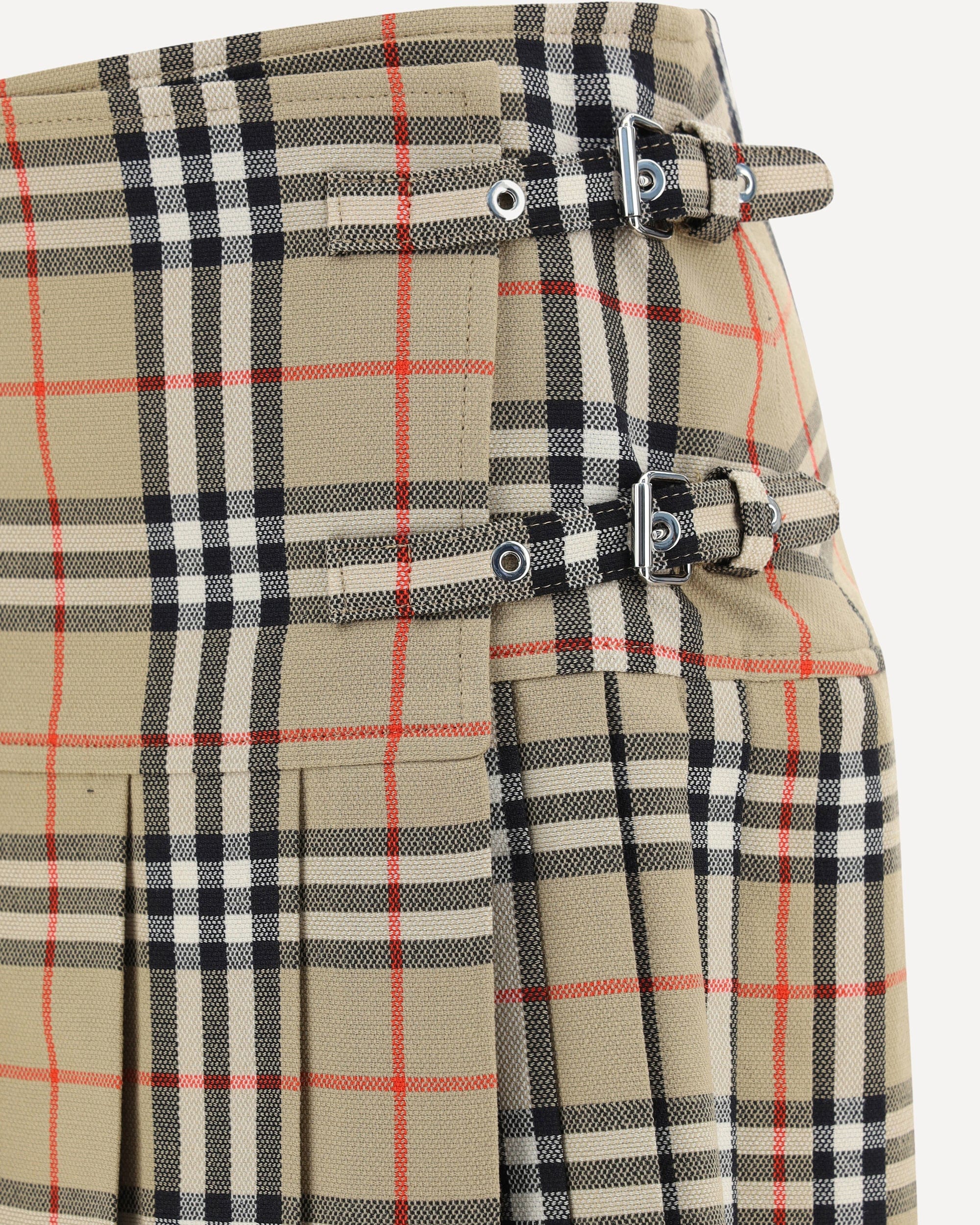 Burberry Burberry Zoe Wool Skirt Archive Check