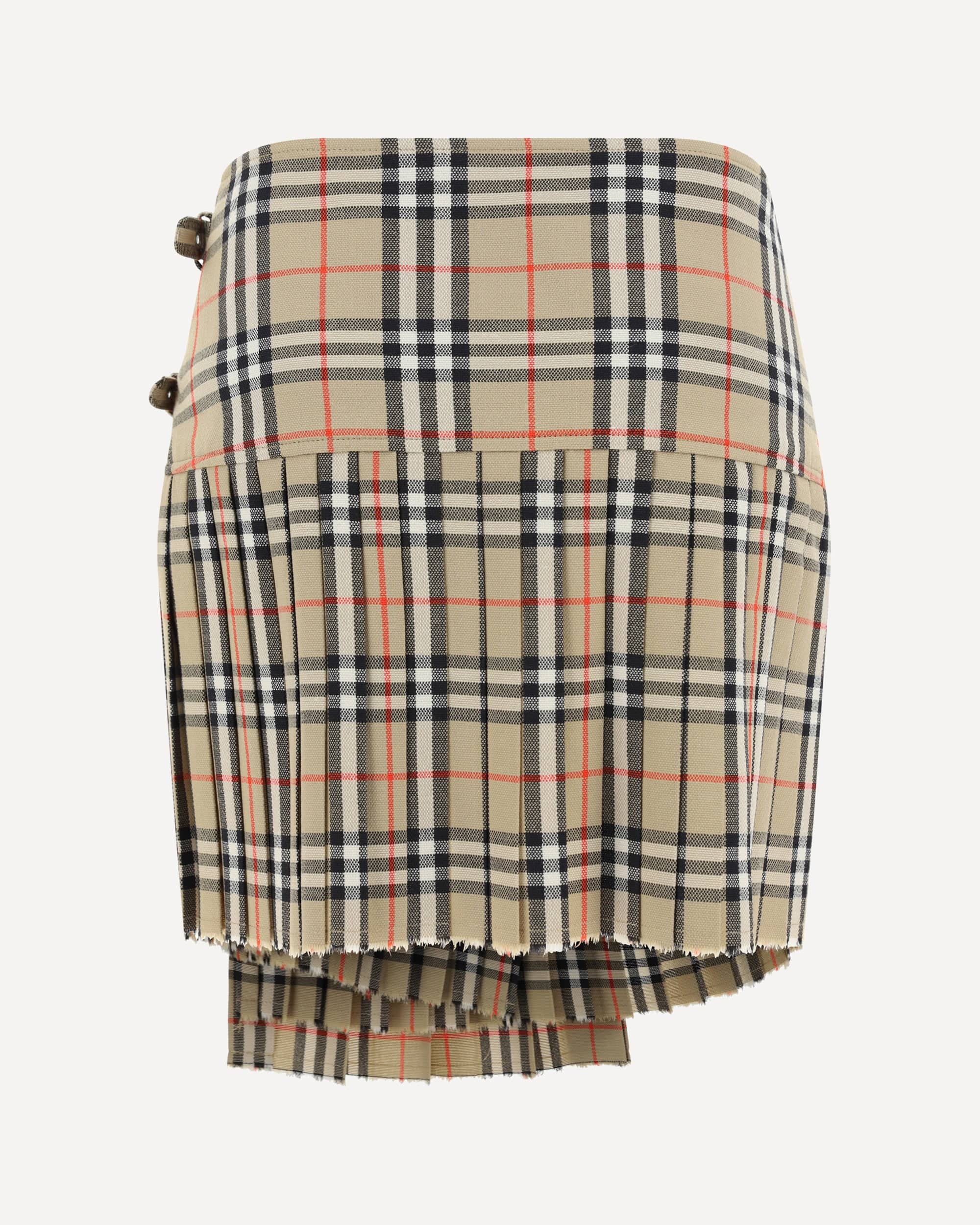 Burberry Zoe Wool Skirt Archive Check - alternate view