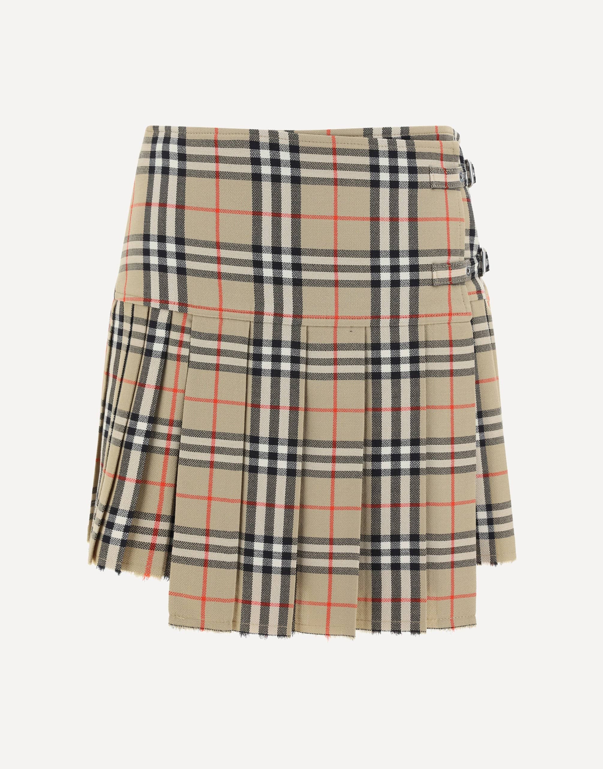 Burberry Burberry Zoe Wool Skirt Archive Check