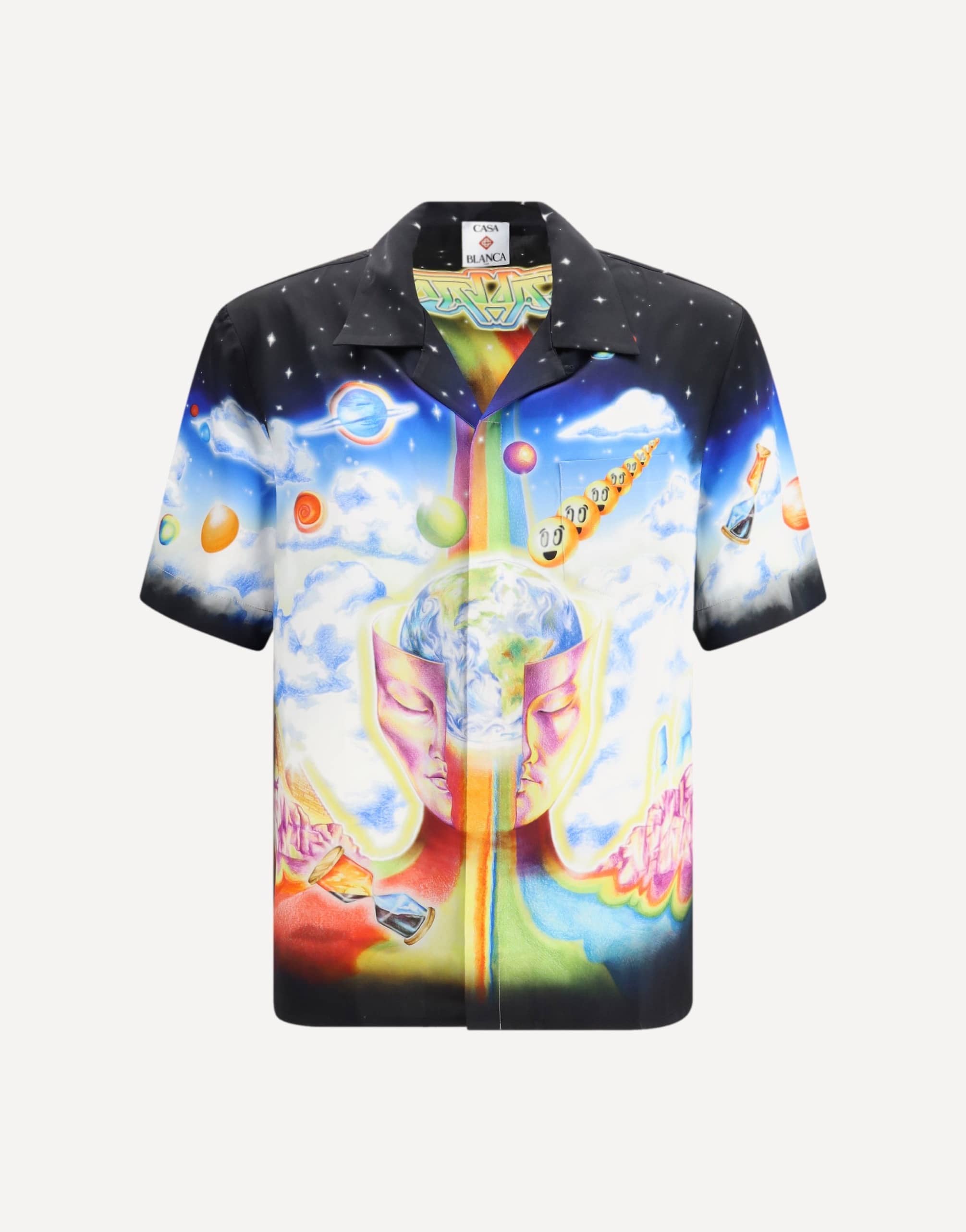Casablanca Cuban Shirt With Graphic Print