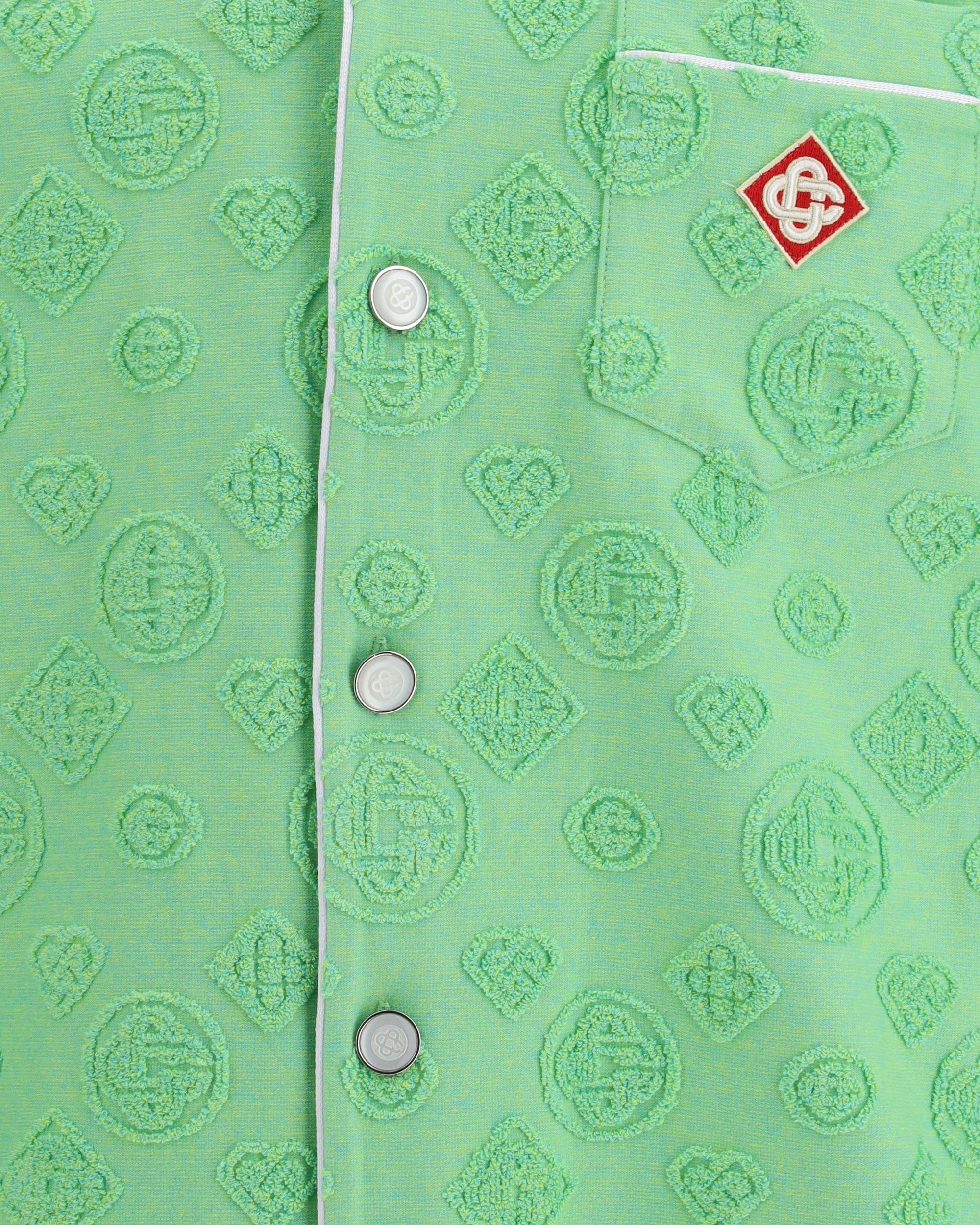 Casablanca Diamond Monogram Print Short-Sleeve Shirt