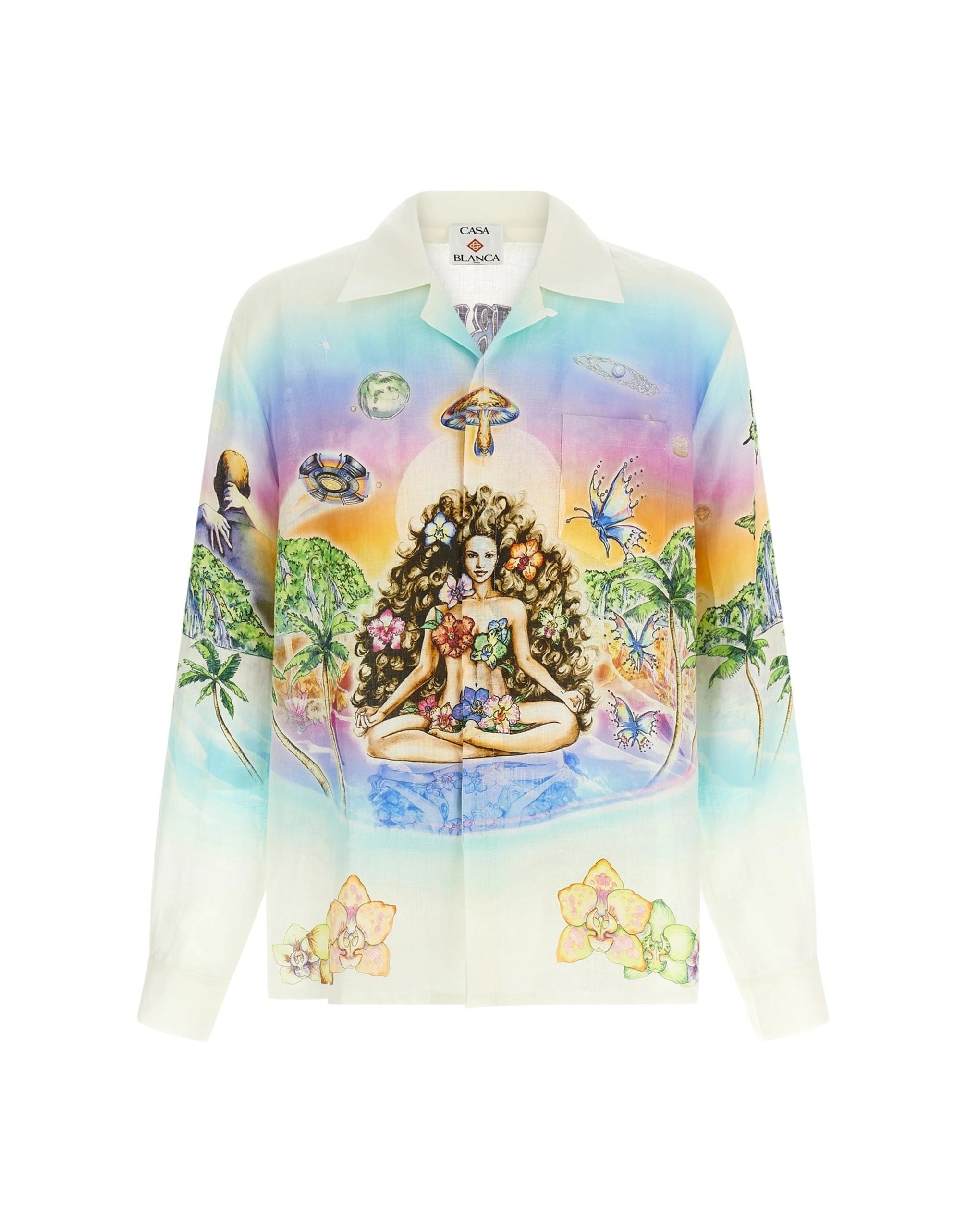 Casablanca Casablanca Innocence Print Linen Shirt