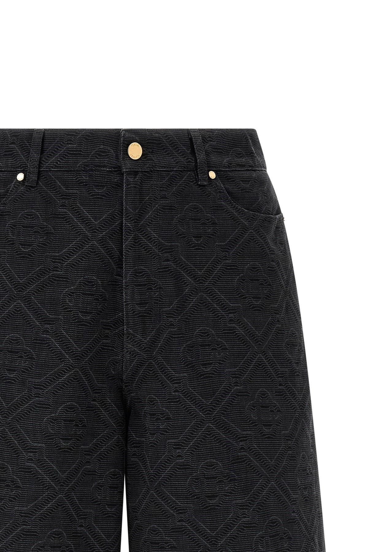 Casablanca Laser Monogram Denim Bermuda Shorts