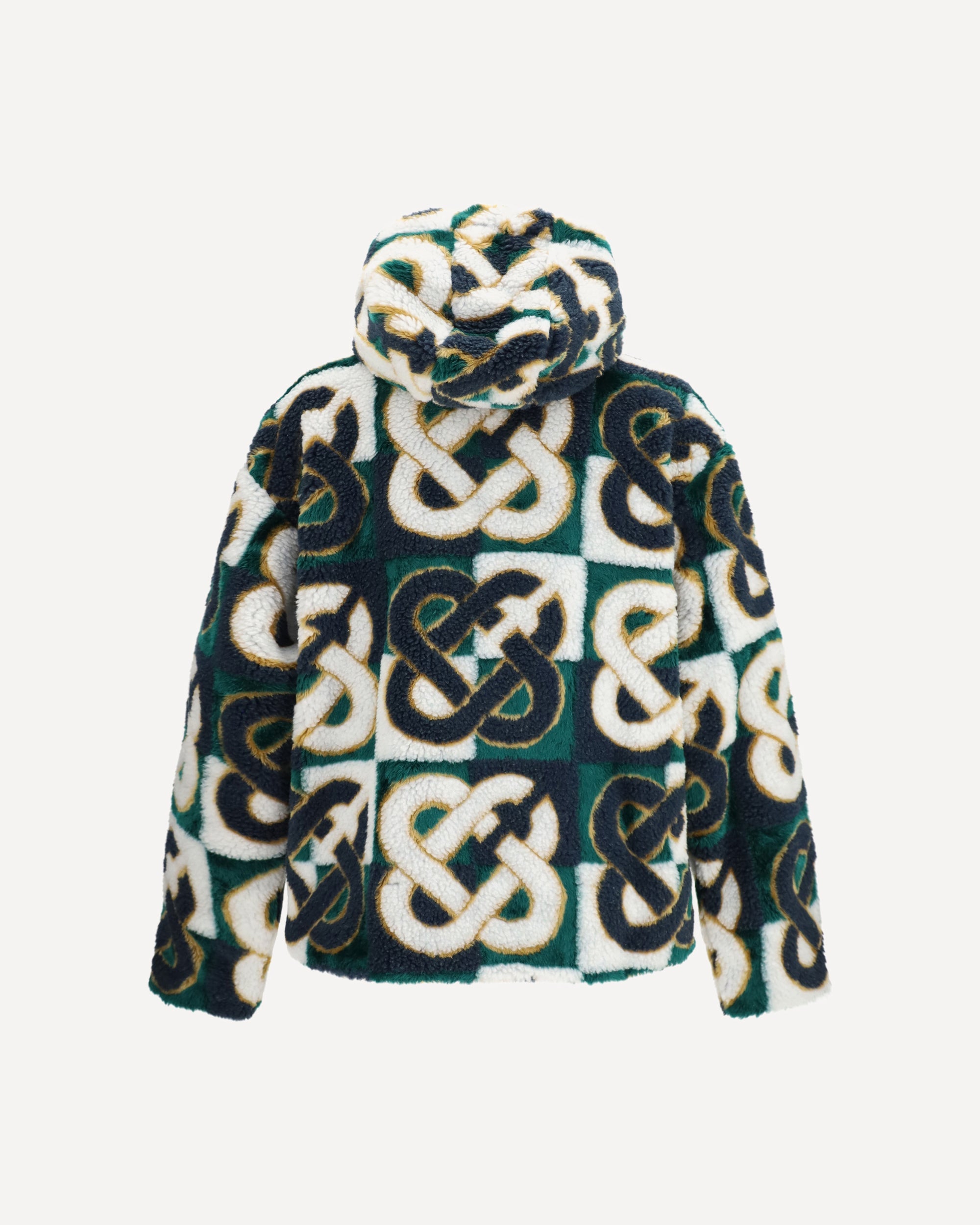 Giacca con cappuccio in pile Monogram Casablanca