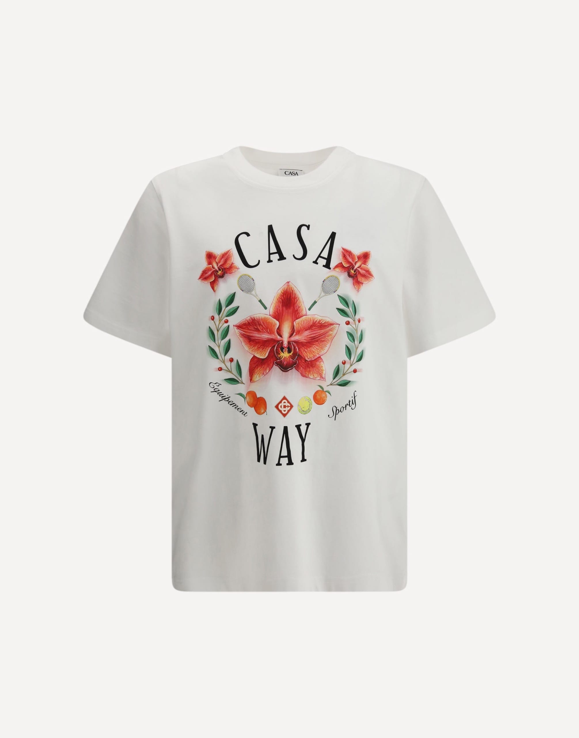Casablanca Orchid Logo Short Sleeve T-Shirt