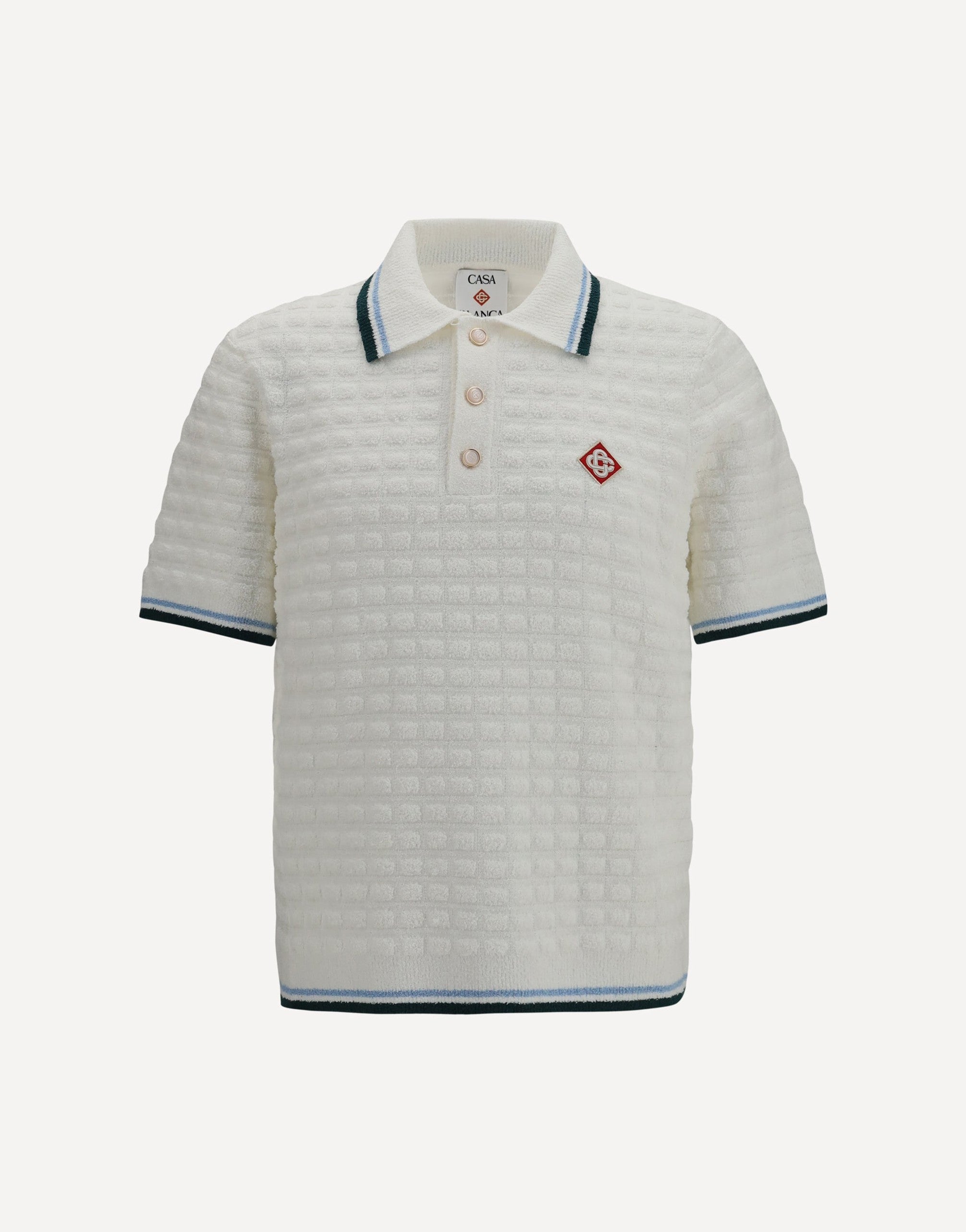 Casablanca Short-Sleeve Bouclé Polo | Sendegaro DE