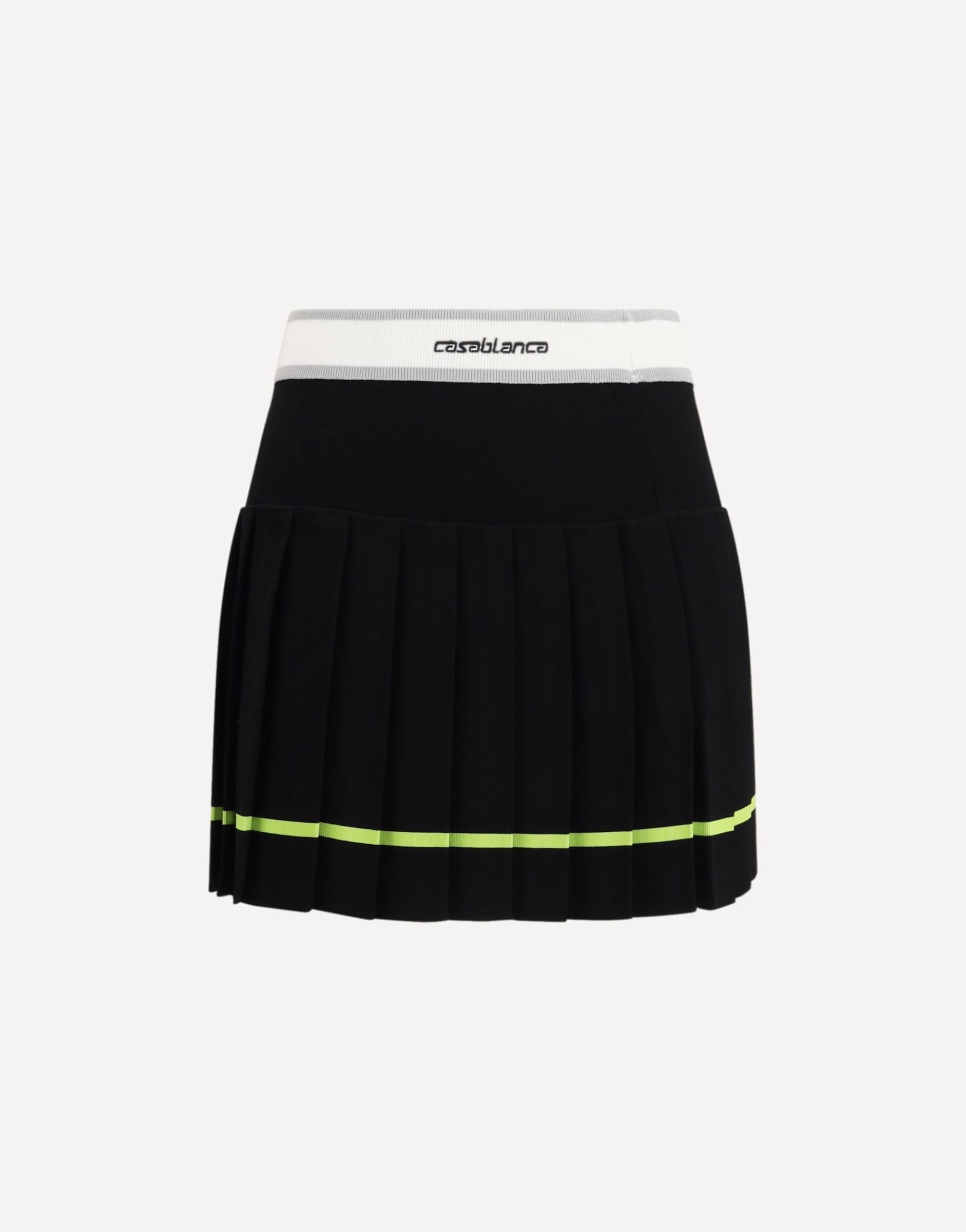 Casablanca Striped Pleated Skirt