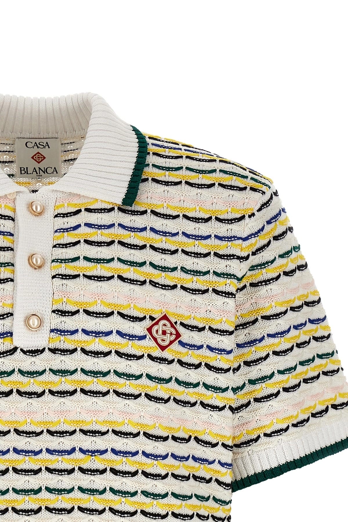 Casablanca Casablanca Tuck Stitch Polo Shirt