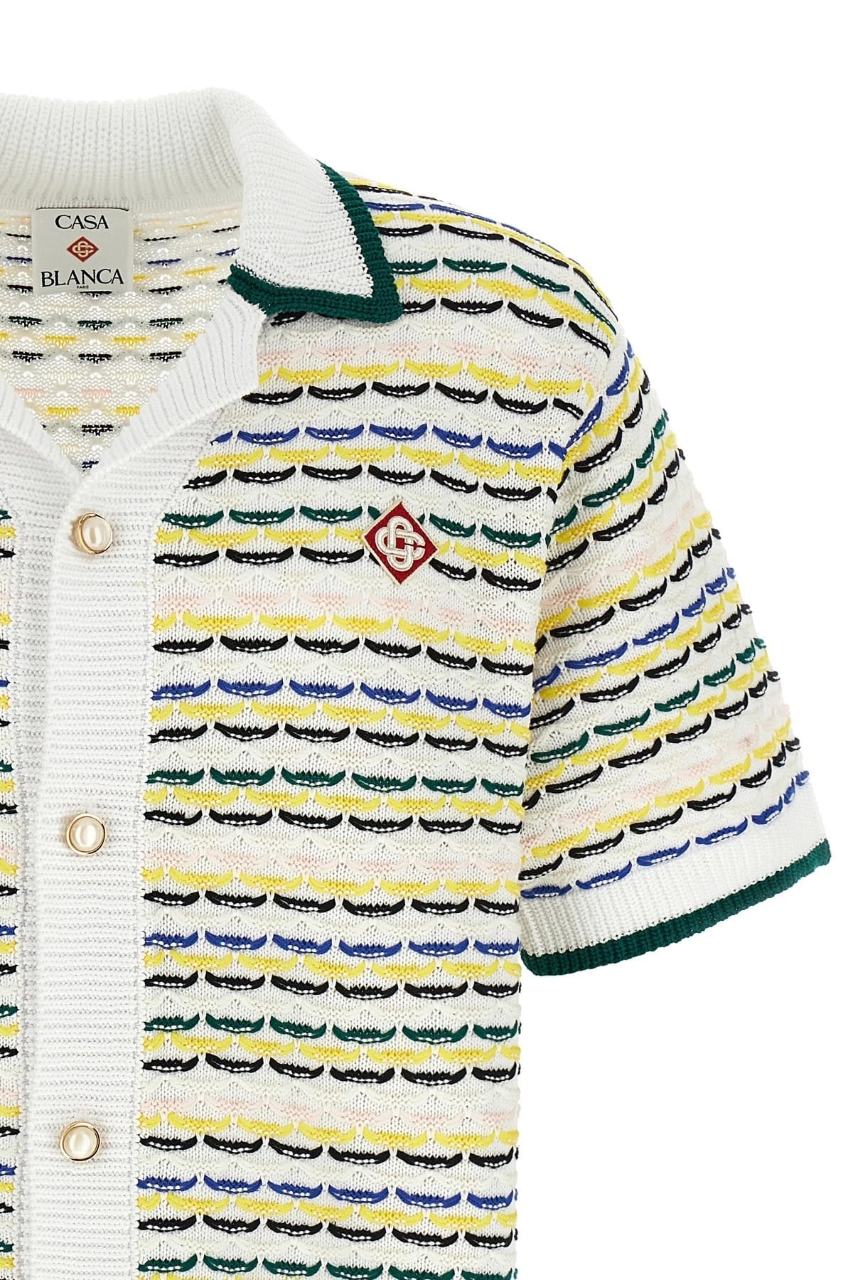 Casablanca Casablanca Tuck Stitch Short Sleeve Shirt