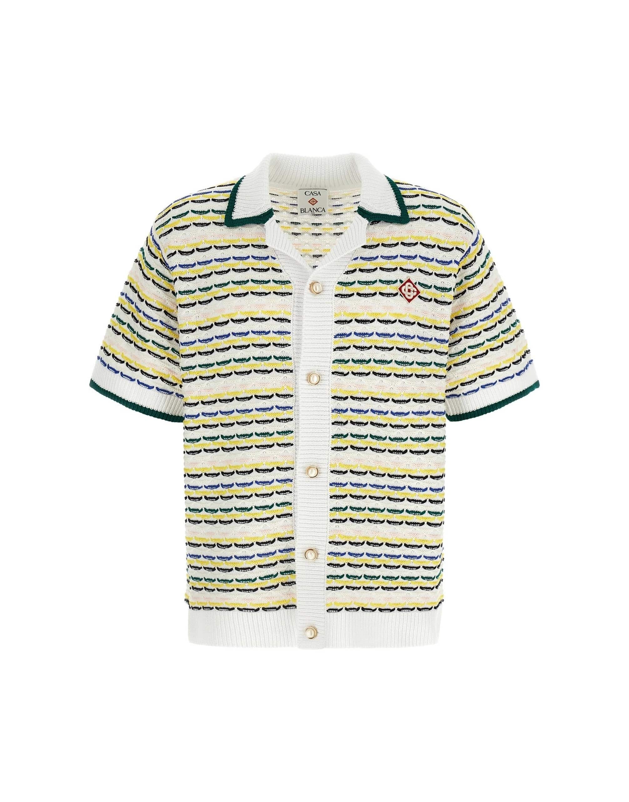 Casablanca Casablanca Tuck Stitch Short Sleeve Shirt