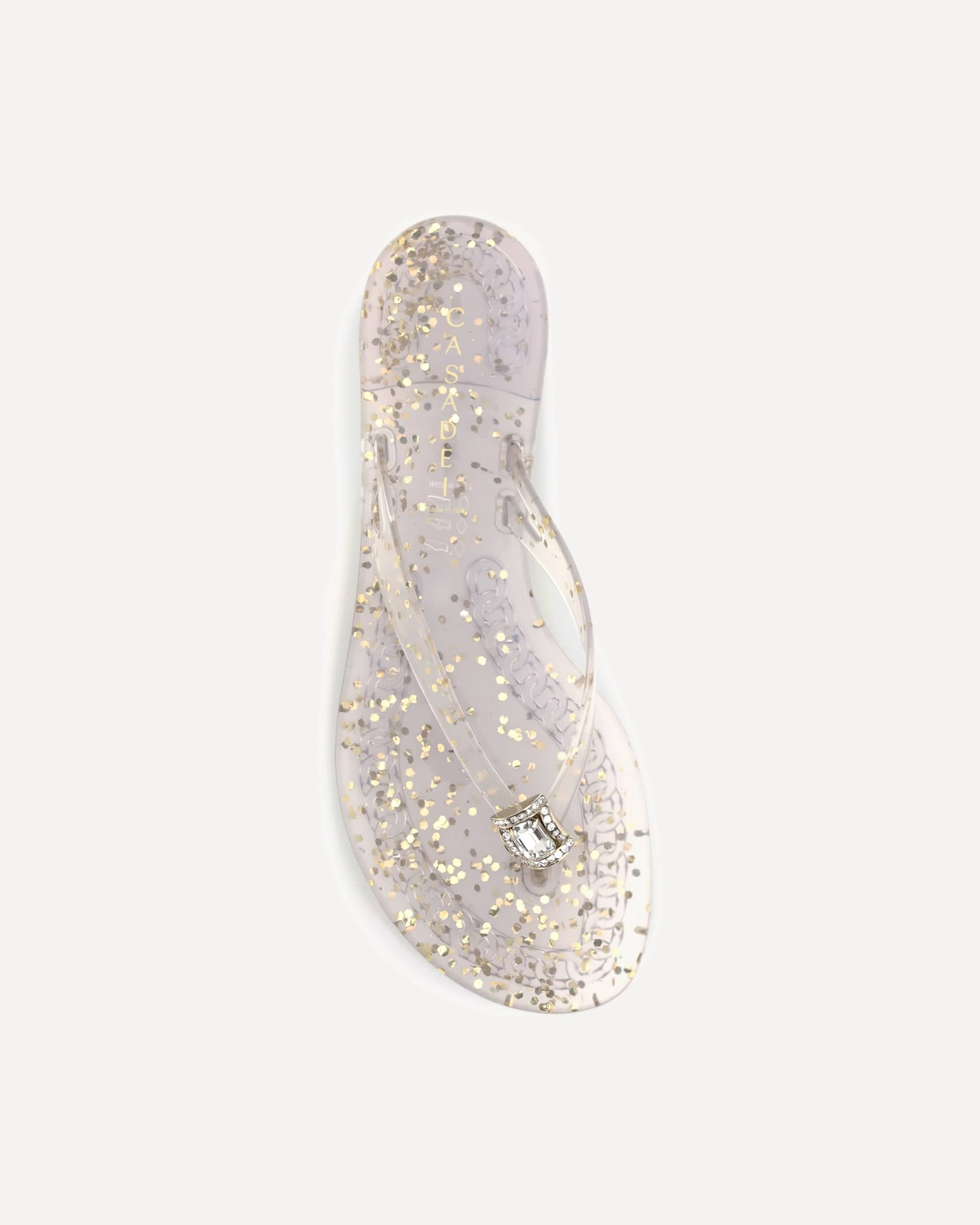 Casadei Glitter Thong Sandals