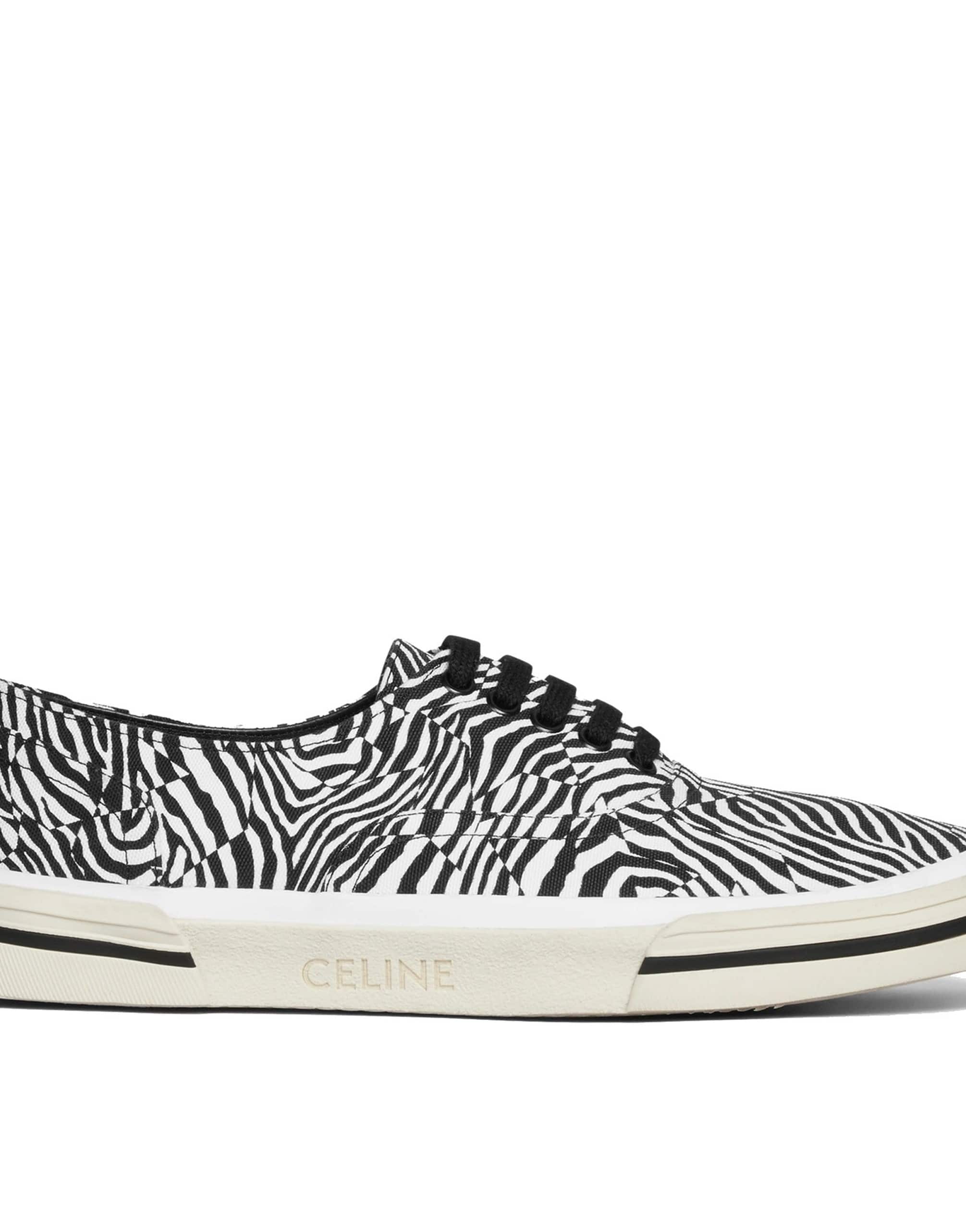 Celine Elliot Canvas Sneakers Zebra Print