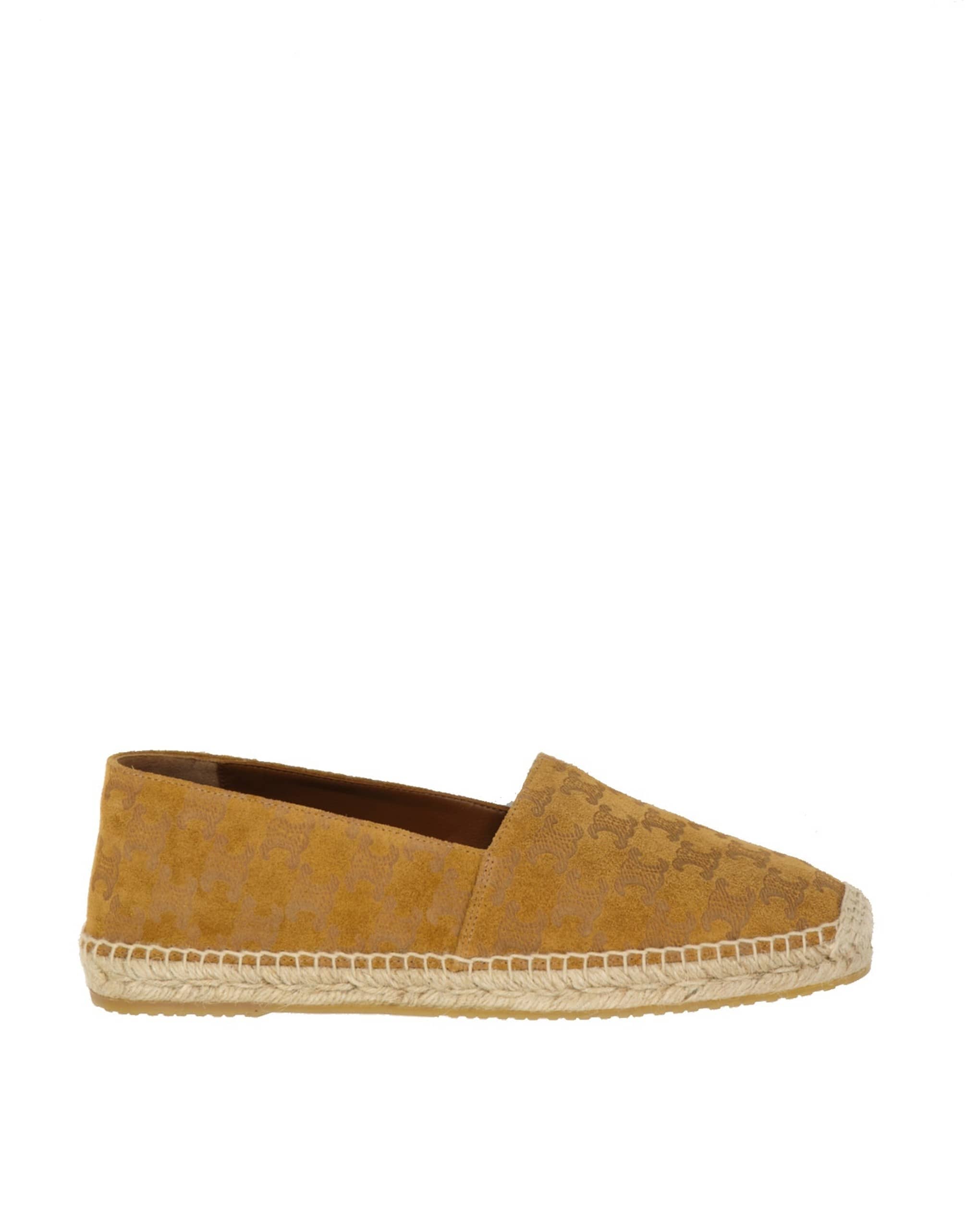 Celine Triomphe Suede Espadrilles