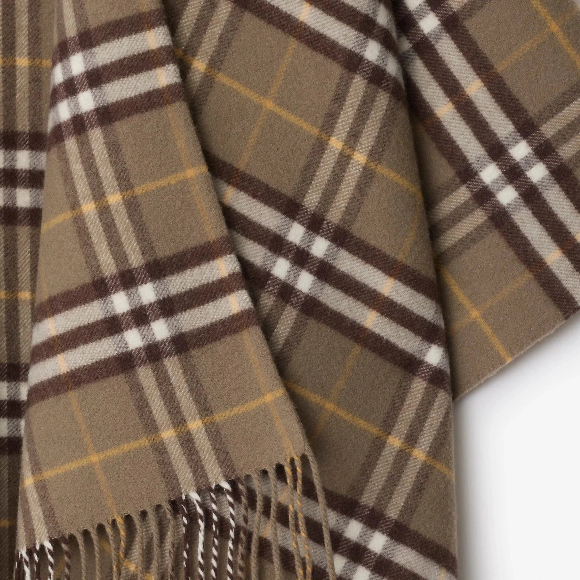 博柏利格纹羊绒披肩