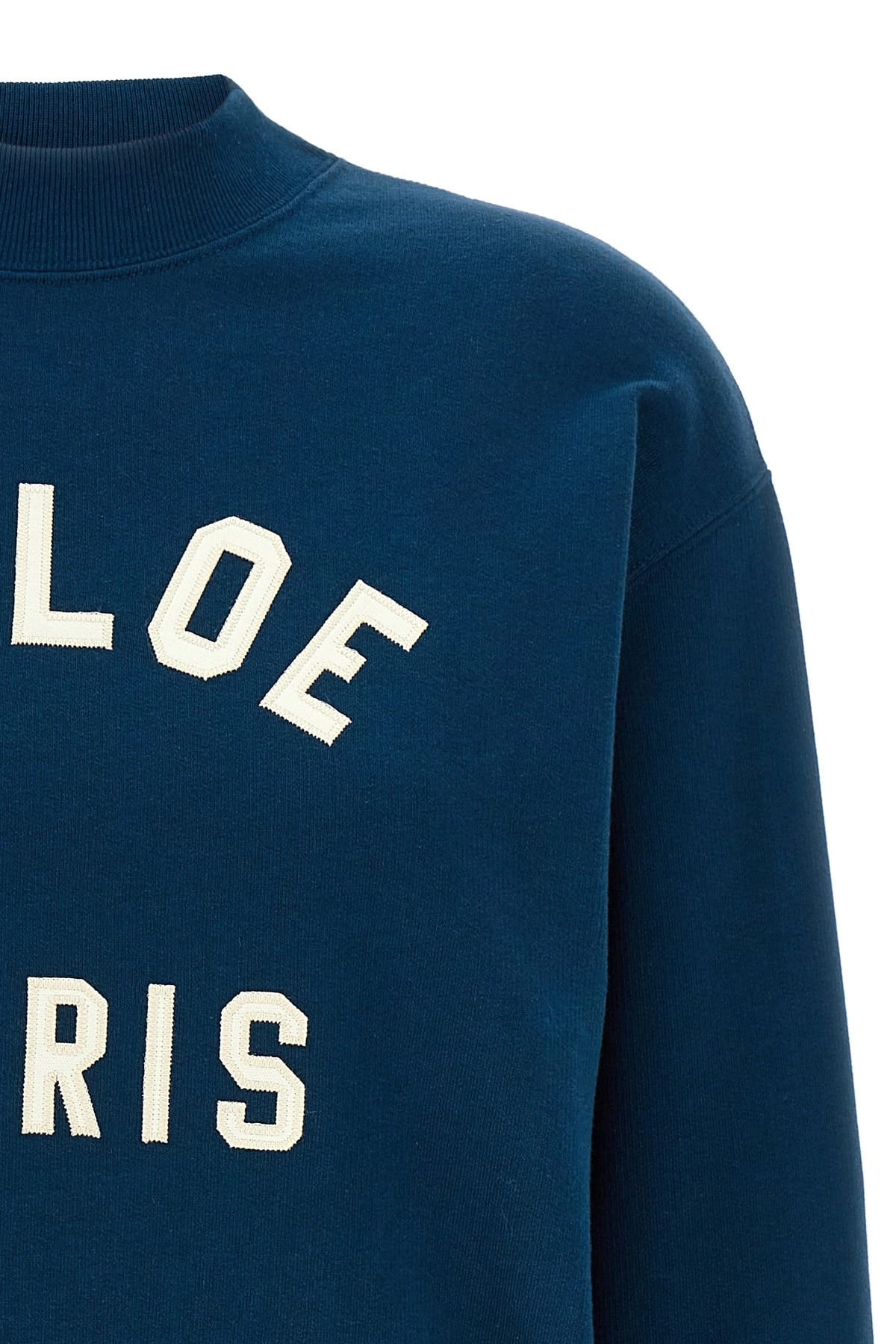 Chloé Chloé Blue Logo Patch Sweatshirt