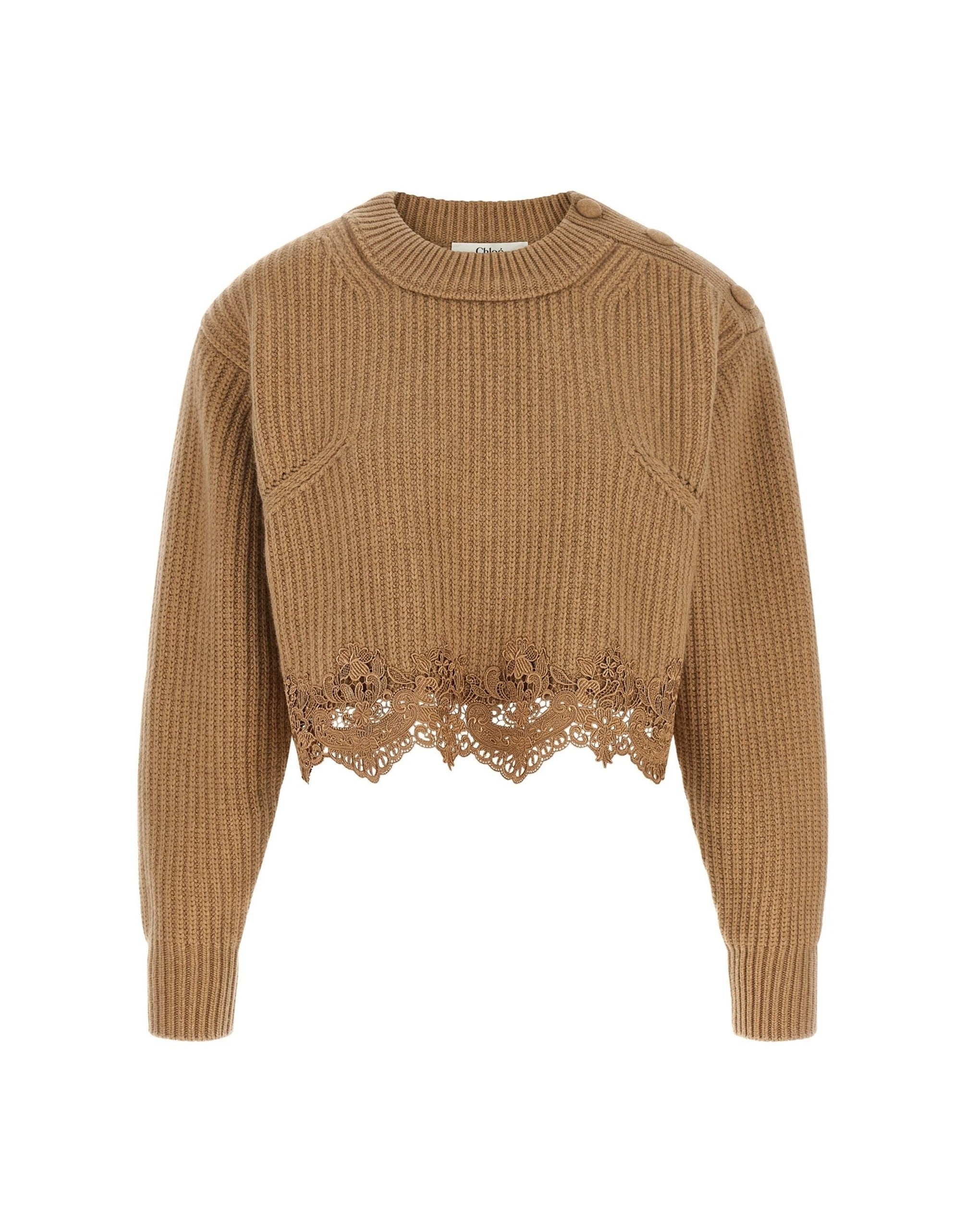 Chloé Cropped Lace Sweater