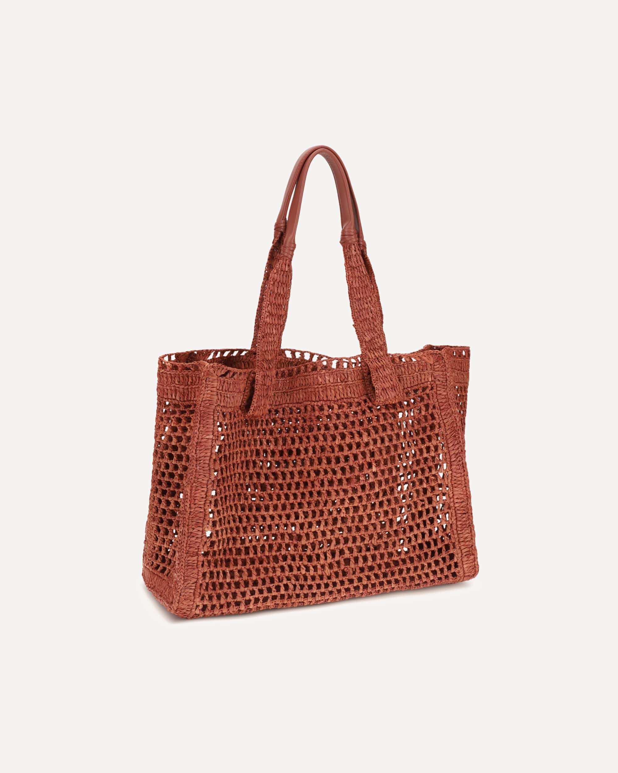 Chloé Chloé East-West Banana Raffia Tote Bag