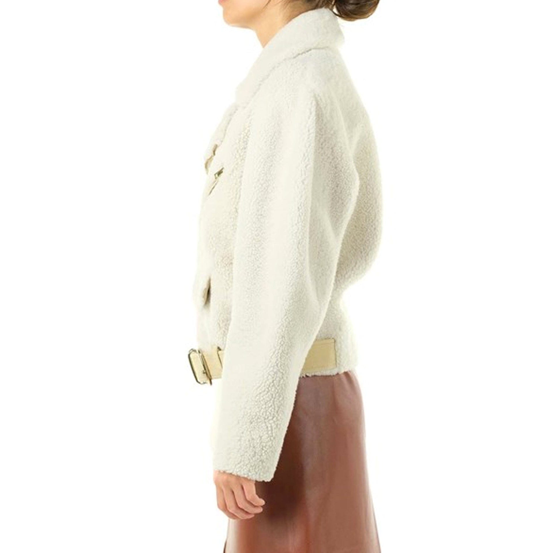 Chloé Faux Fur Jacket With Removable Belt