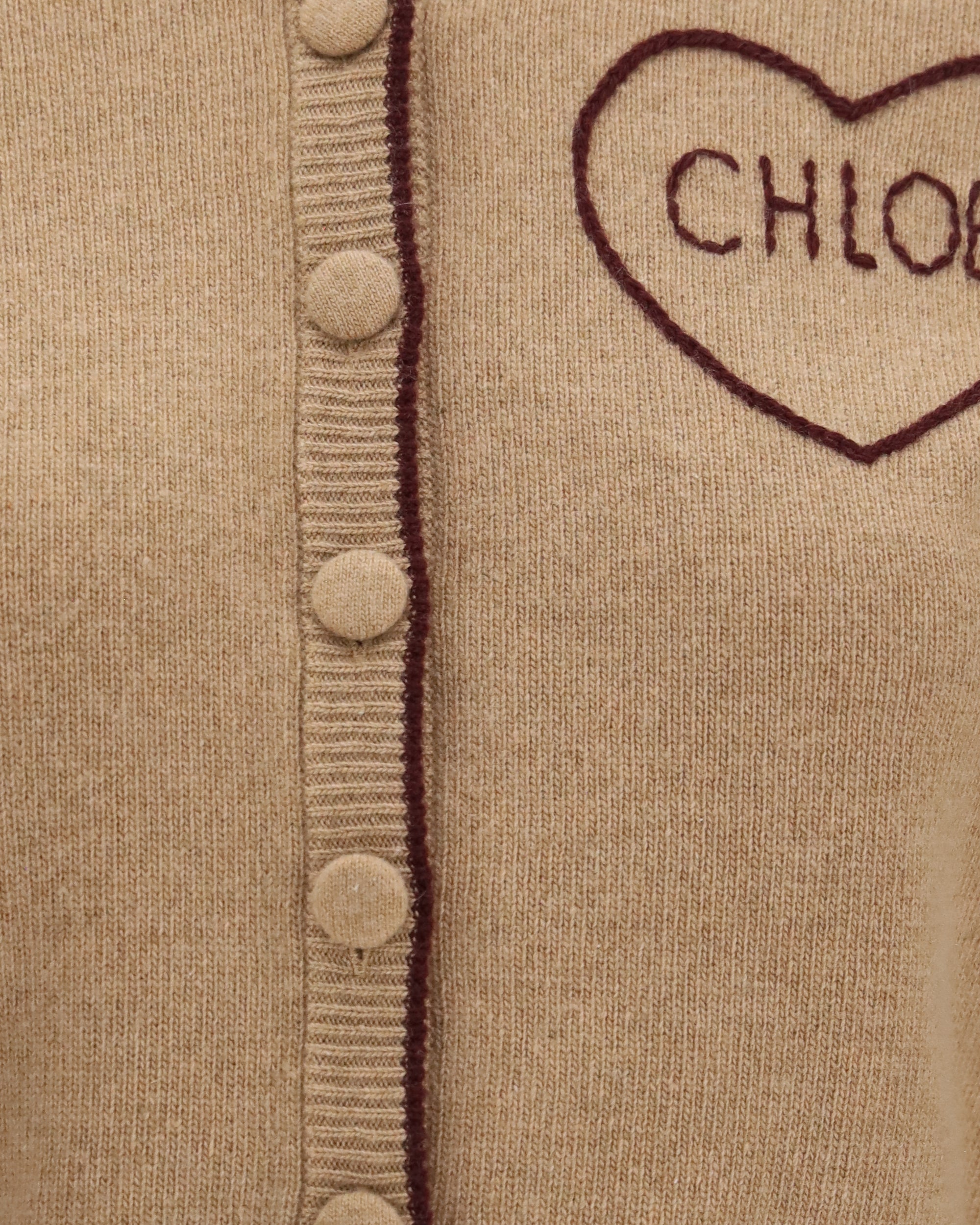 Приталенный кардиган Chloé с логотипом